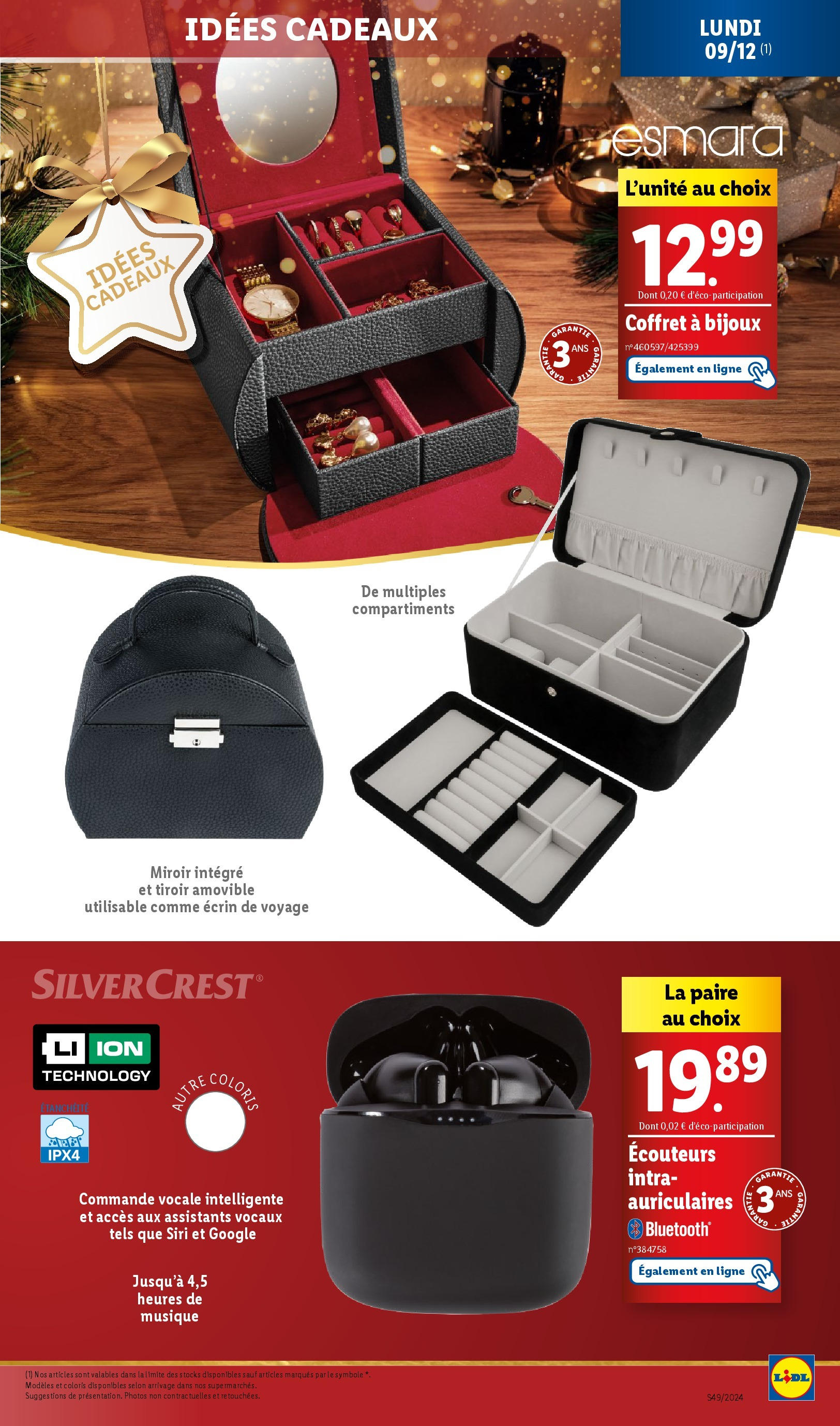 Catalogue LIDL du 03/12/2024 | Promo prospectus en ligne | Page: 77 | Produits: Écouteurs, Miroir, Bijoux