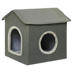 PawHut Katzenhaus grau PVC B/H/L: ca. 43,5x40,5x39 cm