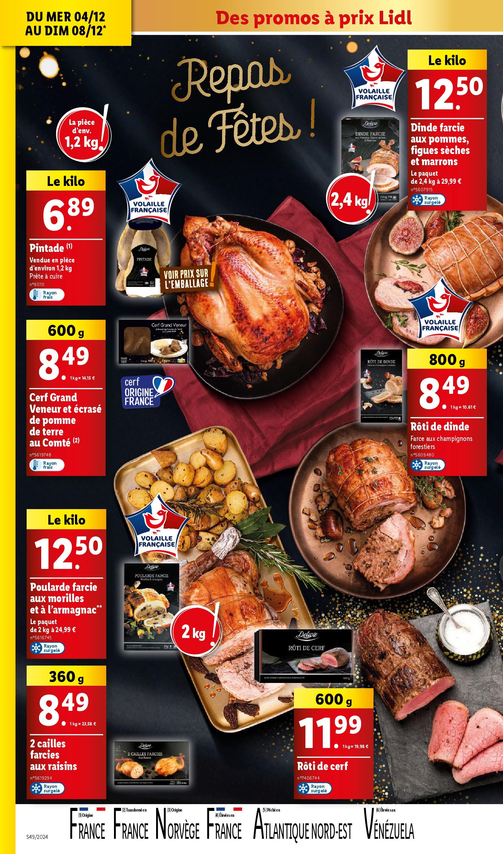 Catalogue LIDL du 03/12/2024 | Promo prospectus en ligne | Page: 6 | Produits: Pomme, Pomme de terre, Rôti de dinde, Pintade