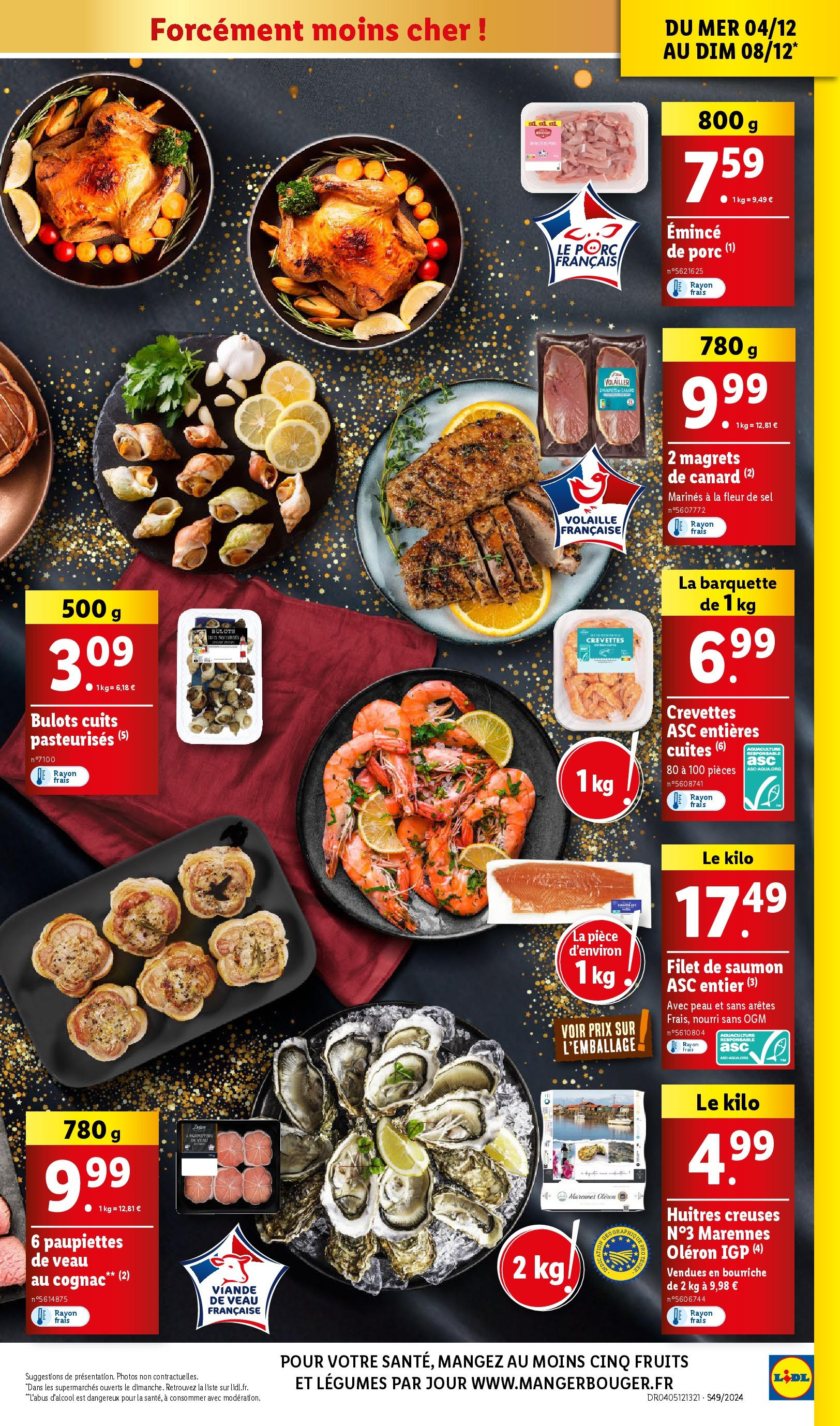 Catalogue LIDL du 03/12/2024 | Promo prospectus en ligne | Page: 7 | Produits: Huitres creuses, Cognac, Porc, Huîtres