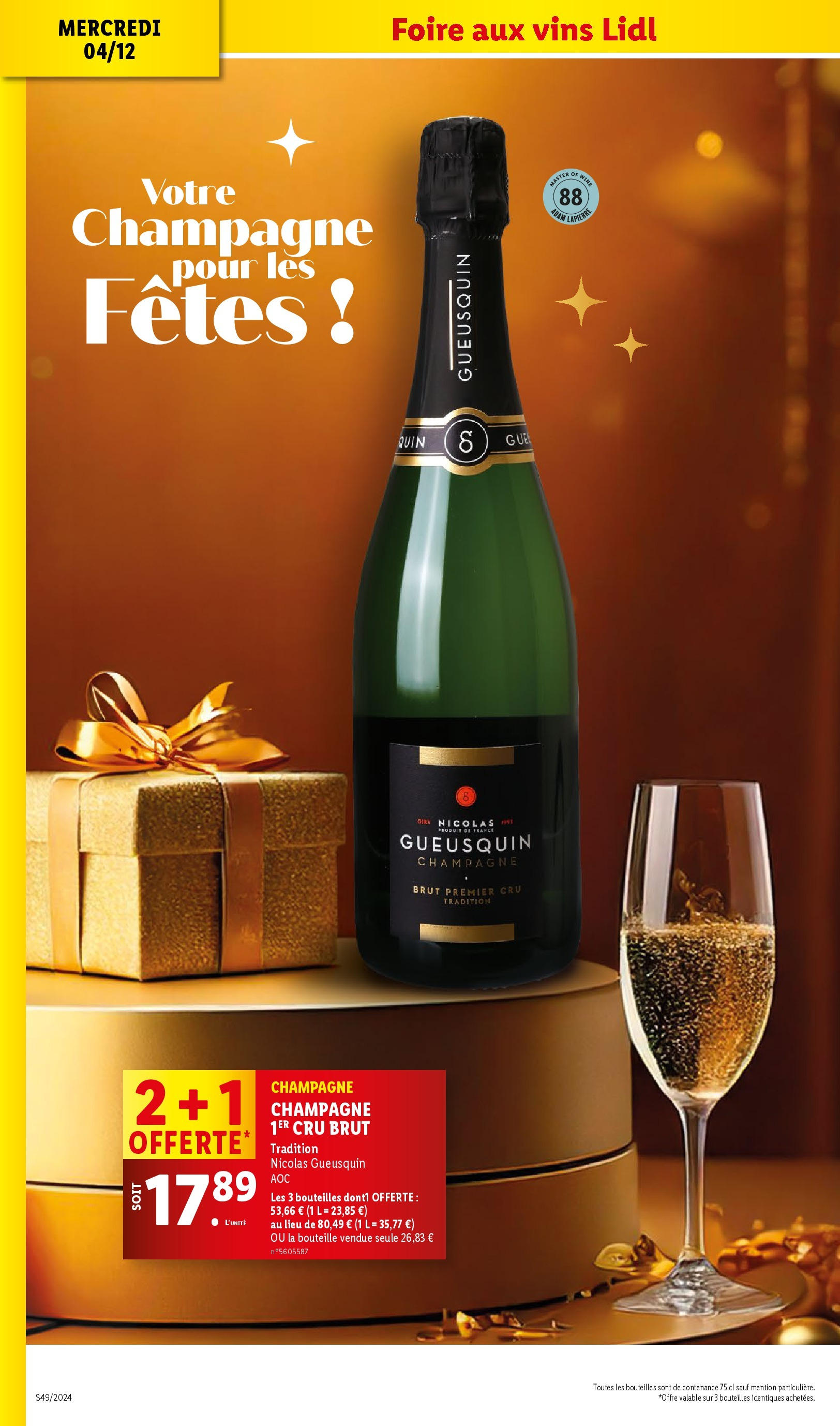 Catalogue LIDL du 03/12/2024 | Promo prospectus en ligne | Page: 16 | Produits: Champagne brut, Champagne