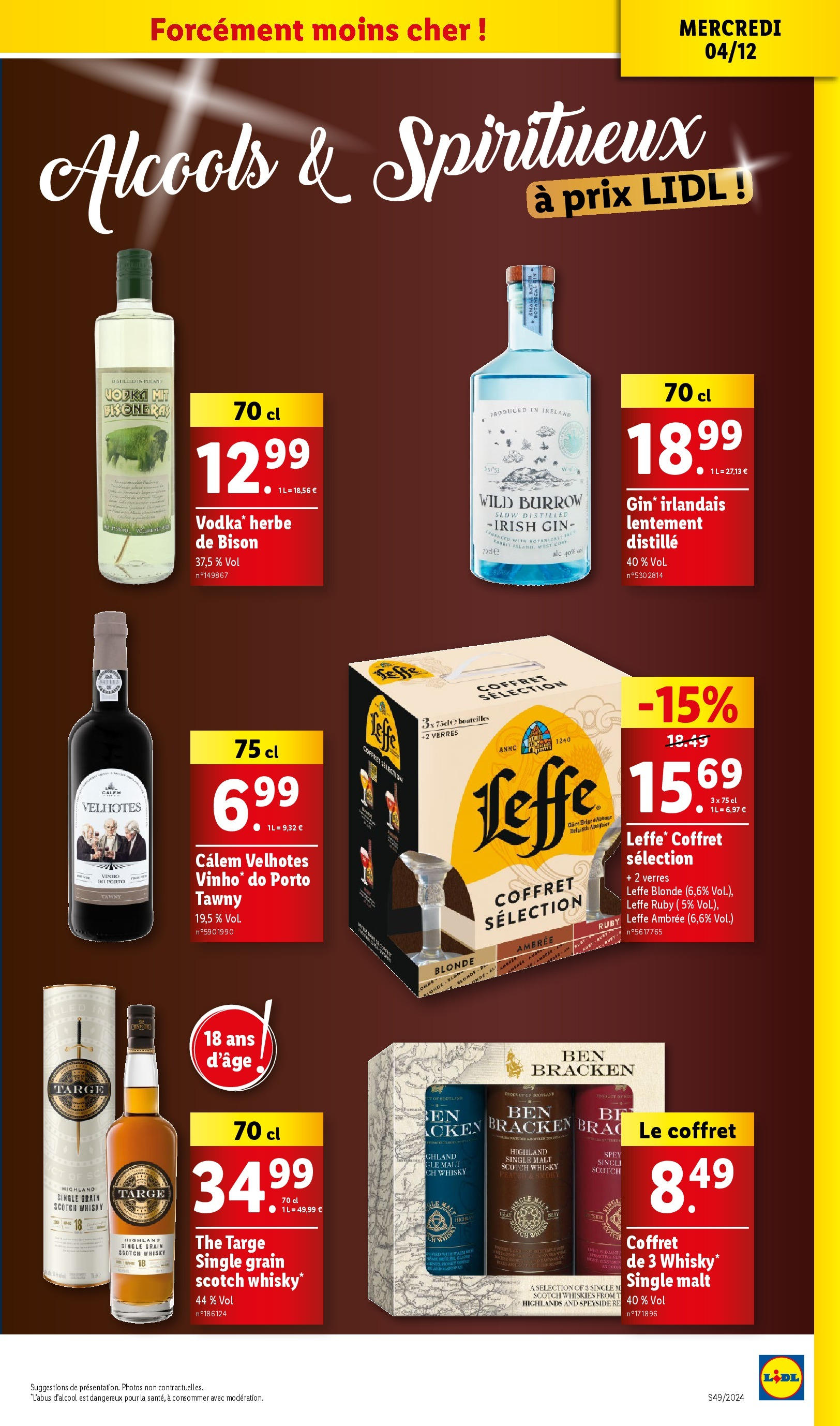 Catalogue LIDL du 03/12/2024 | Promo prospectus en ligne | Page: 19 | Produits: Vodka, Whisky, Alcools, Thé