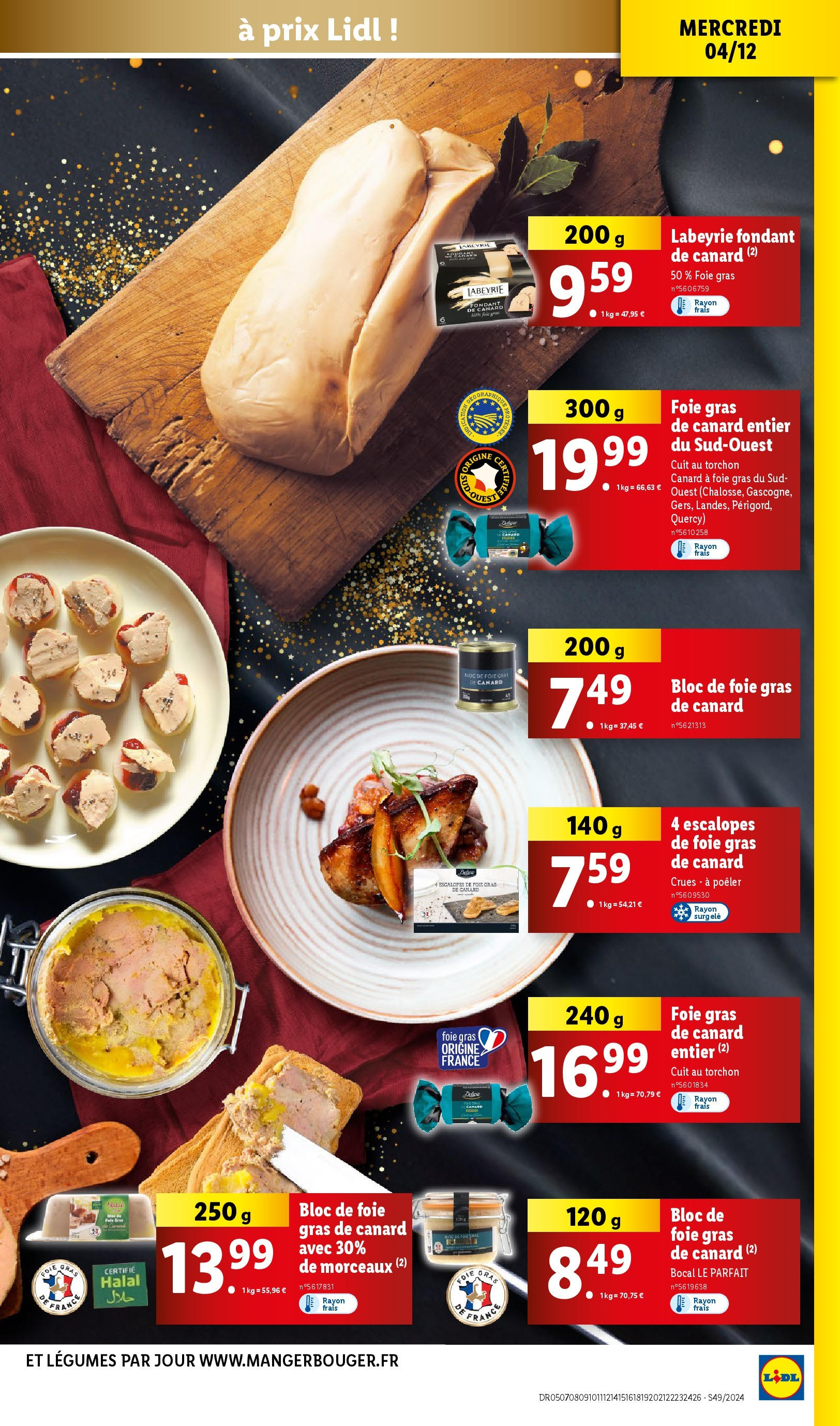 Catalogue LIDL du 03/12/2024 | Promo prospectus en ligne | Page: 23 | Produits: Torchon, Gras de canard entier, Foie gras de canard entier, Bloc de foie gras