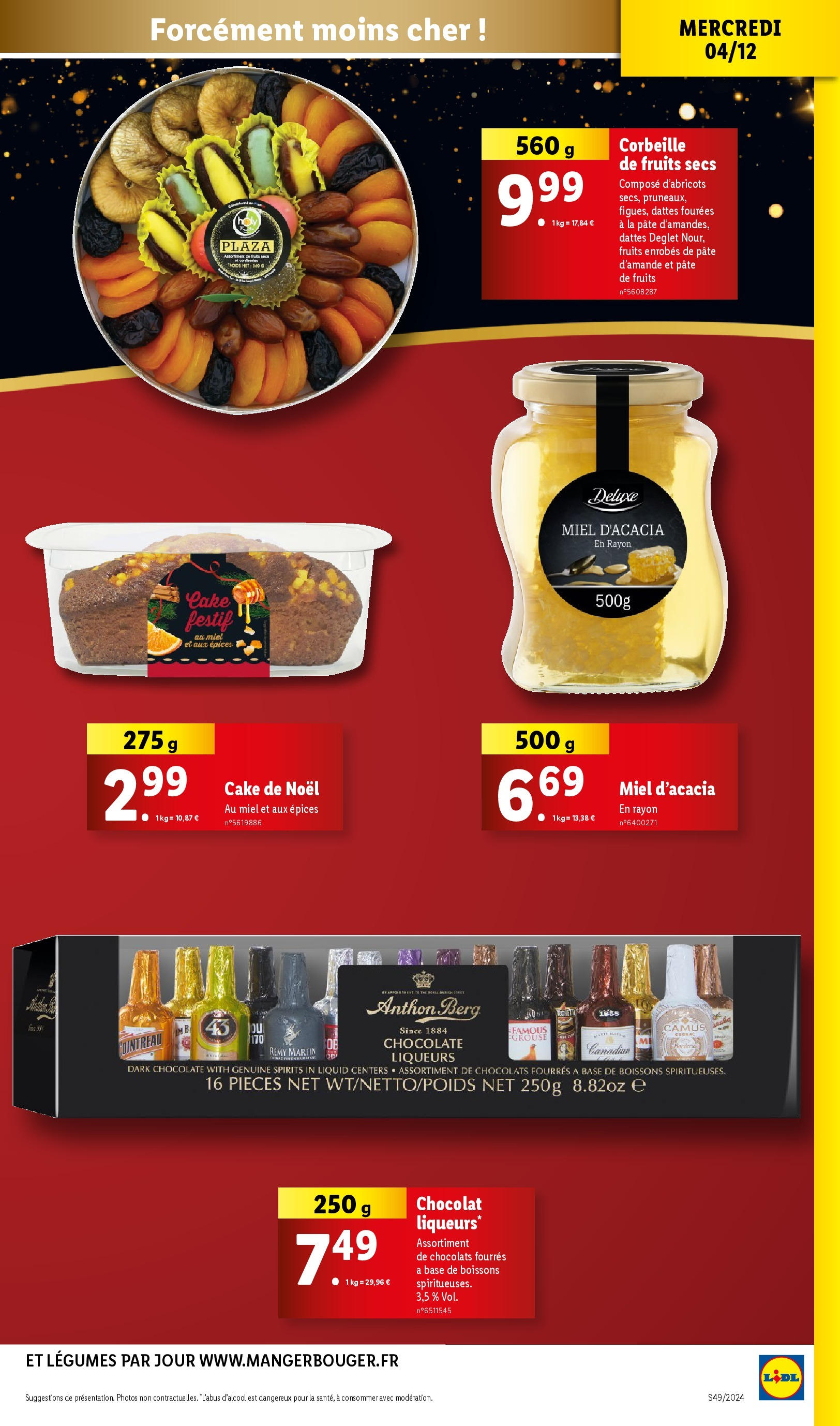 Catalogue LIDL du 03/12/2024 | Promo prospectus en ligne | Page: 29 | Produits: Dattes, Pâte d'amande, Miel, Chocolat