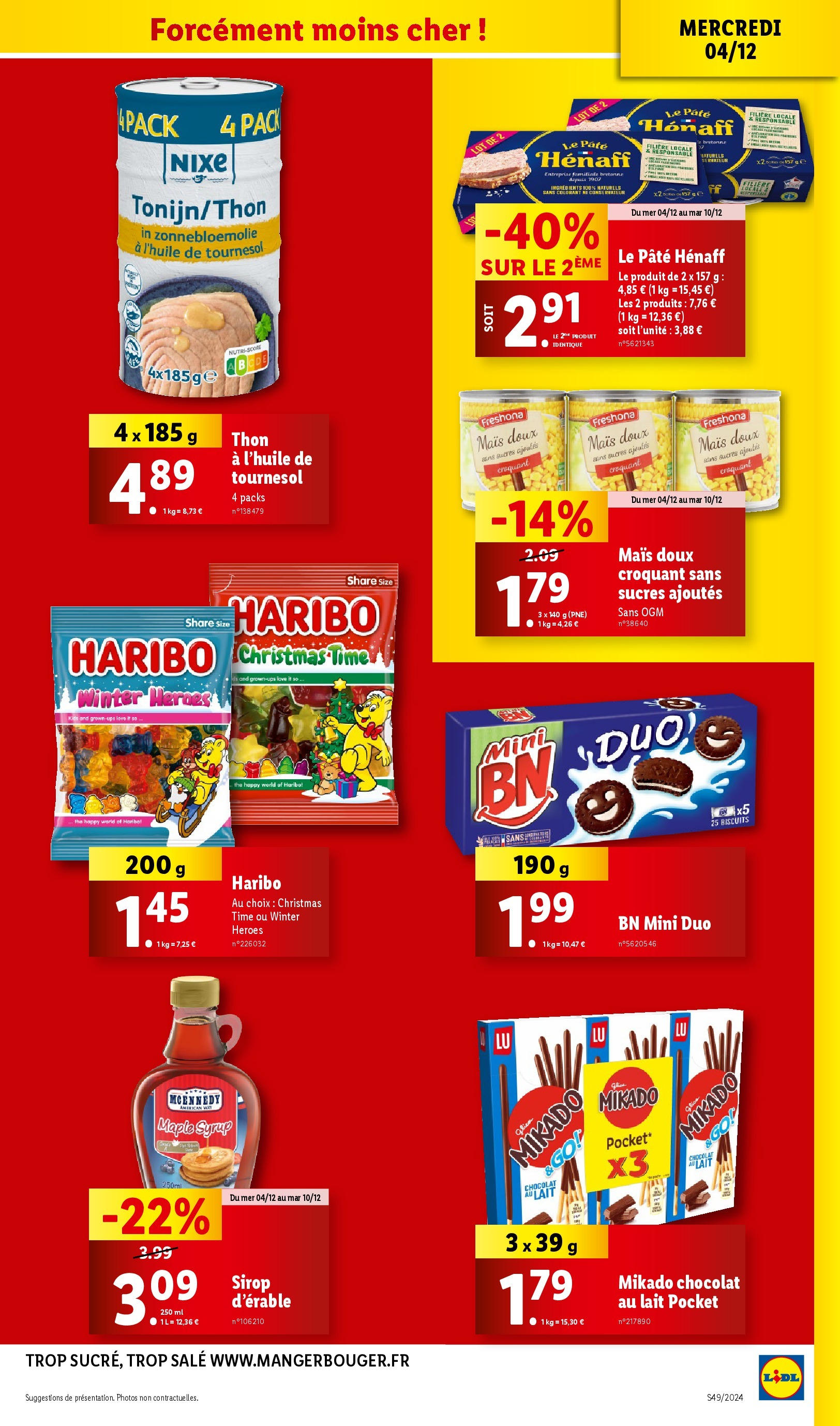 Catalogue LIDL du 03/12/2024 | Promo prospectus en ligne | Page: 35 | Produits: Thon, Chocolat, Thé, Biscuits