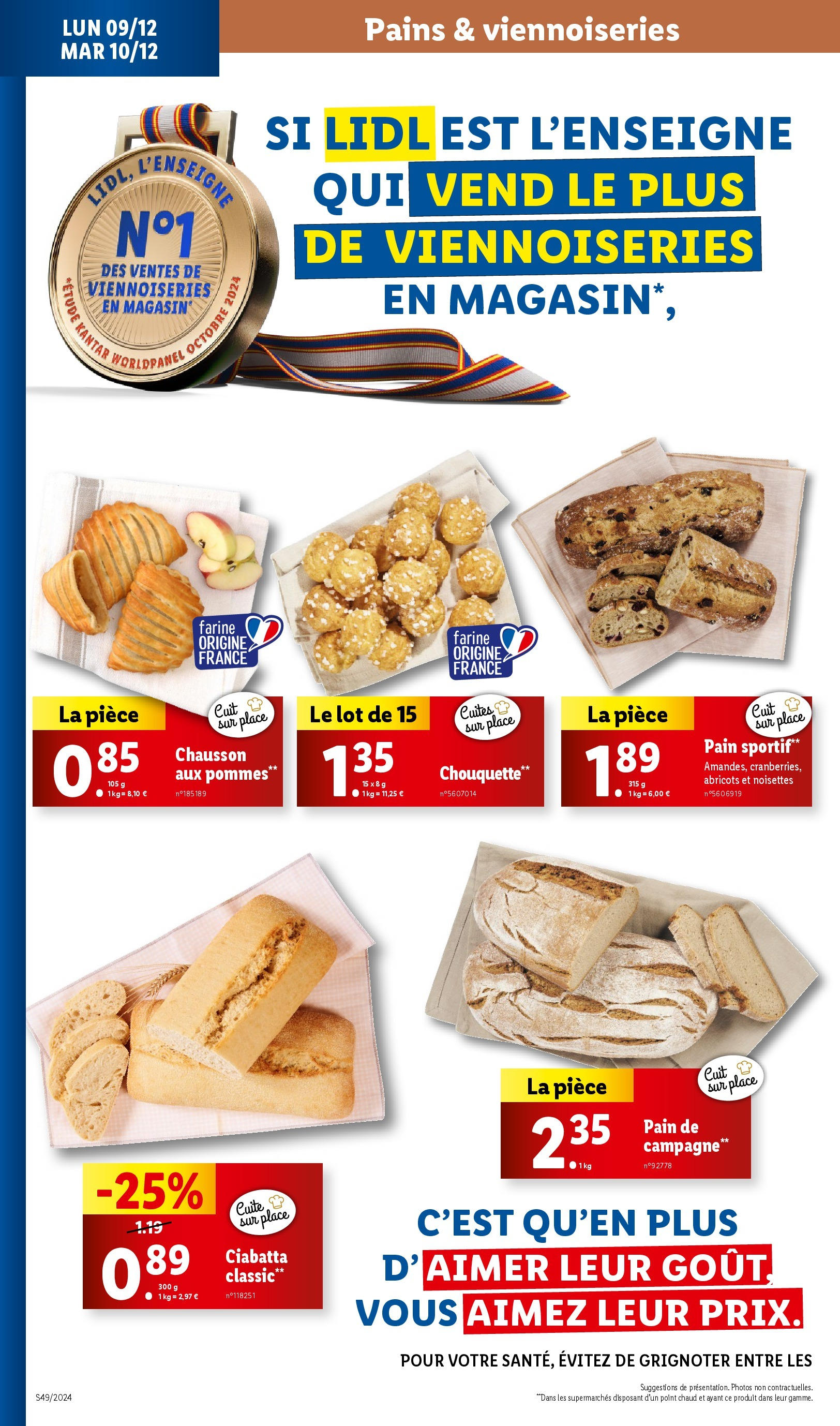 Catalogue LIDL du 03/12/2024 | Promo prospectus en ligne | Page: 42 | Produits: Noisettes, Pain sportif, Abricots, Pain