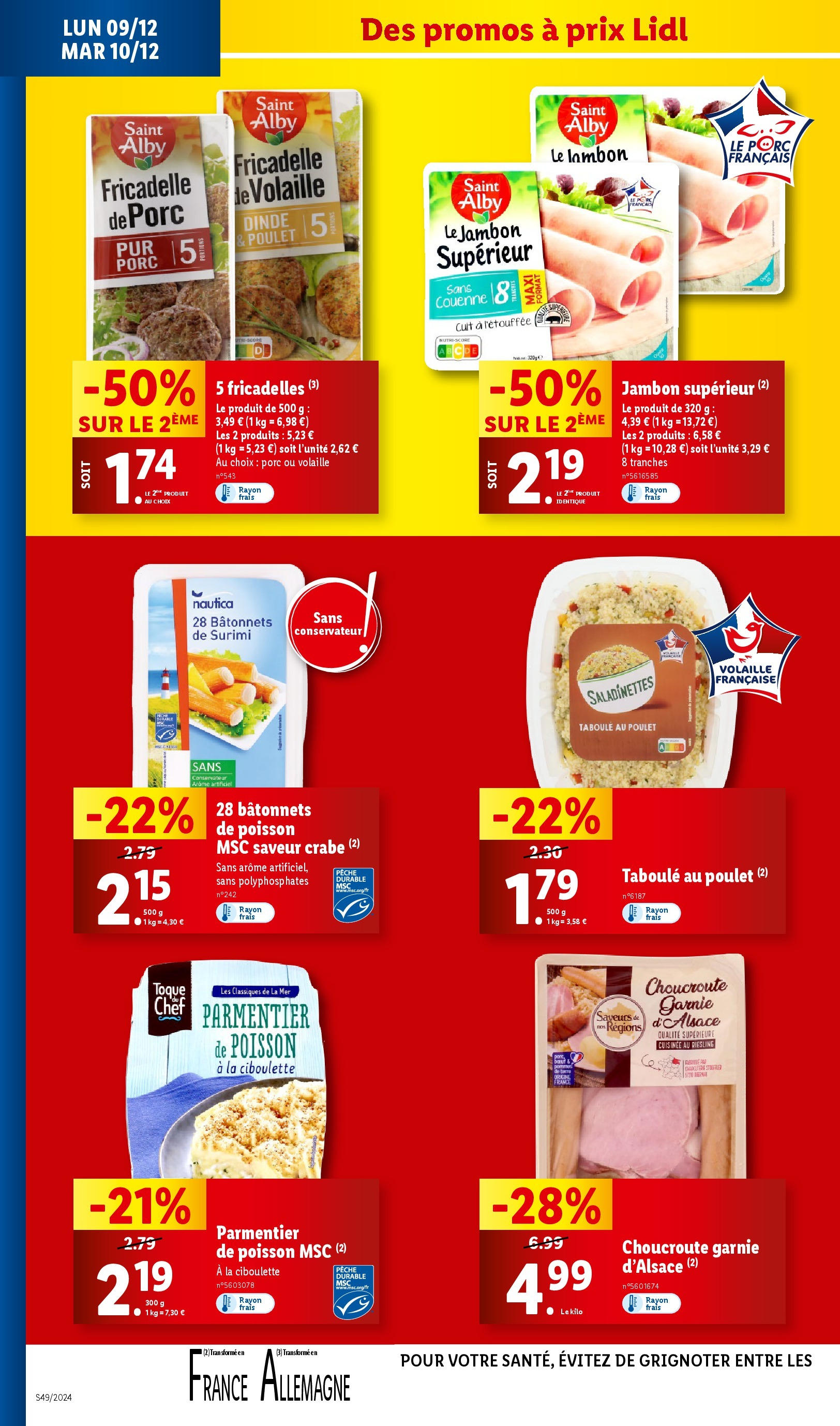 Catalogue LIDL du 03/12/2024 | Promo prospectus en ligne | Page: 44 | Produits: Pêche, Jambon, Poisson, Crabe