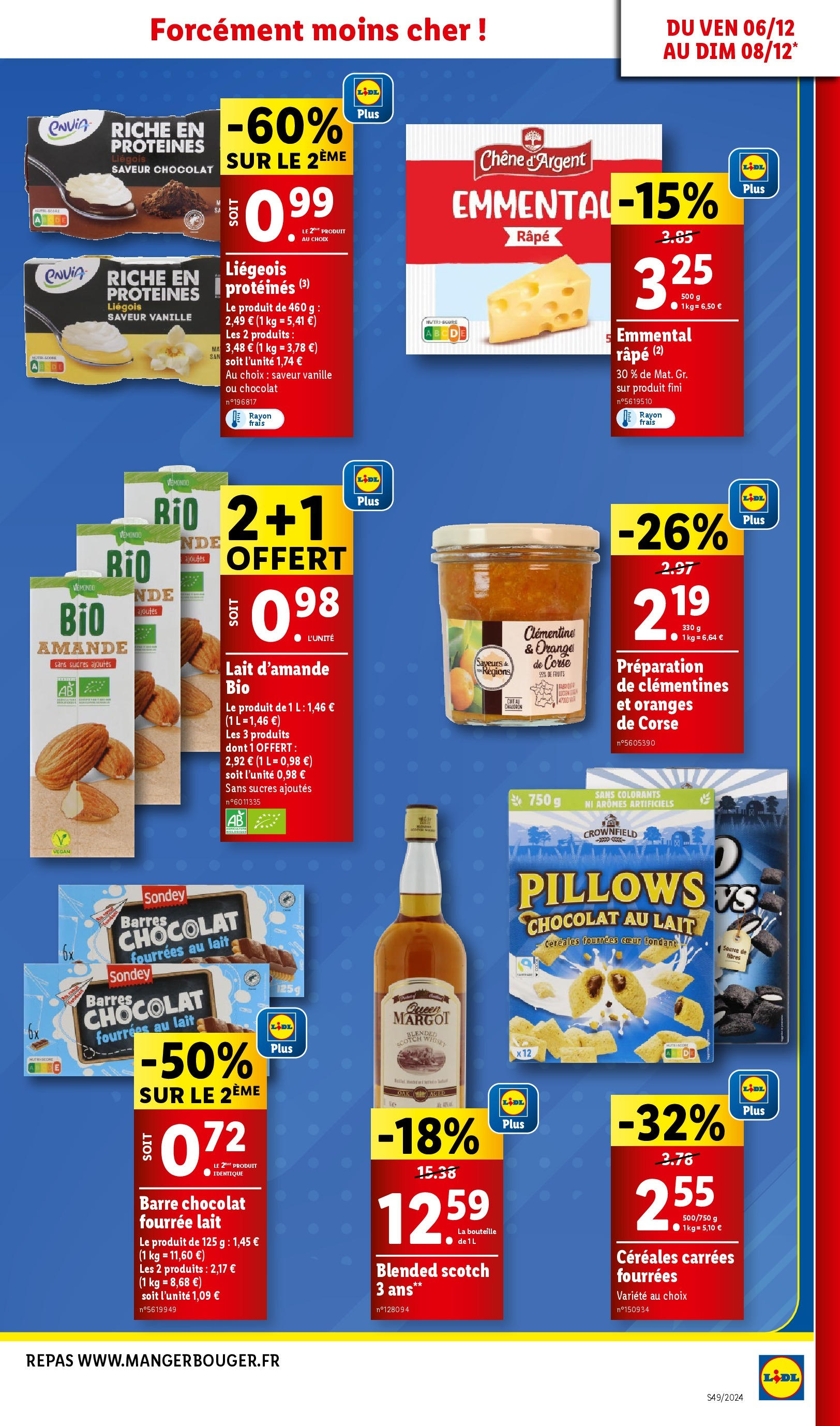 Catalogue LIDL du 03/12/2024 | Promo prospectus en ligne | Page: 91 | Produits: Whisky, Amande, Lait d'amande, Céréales