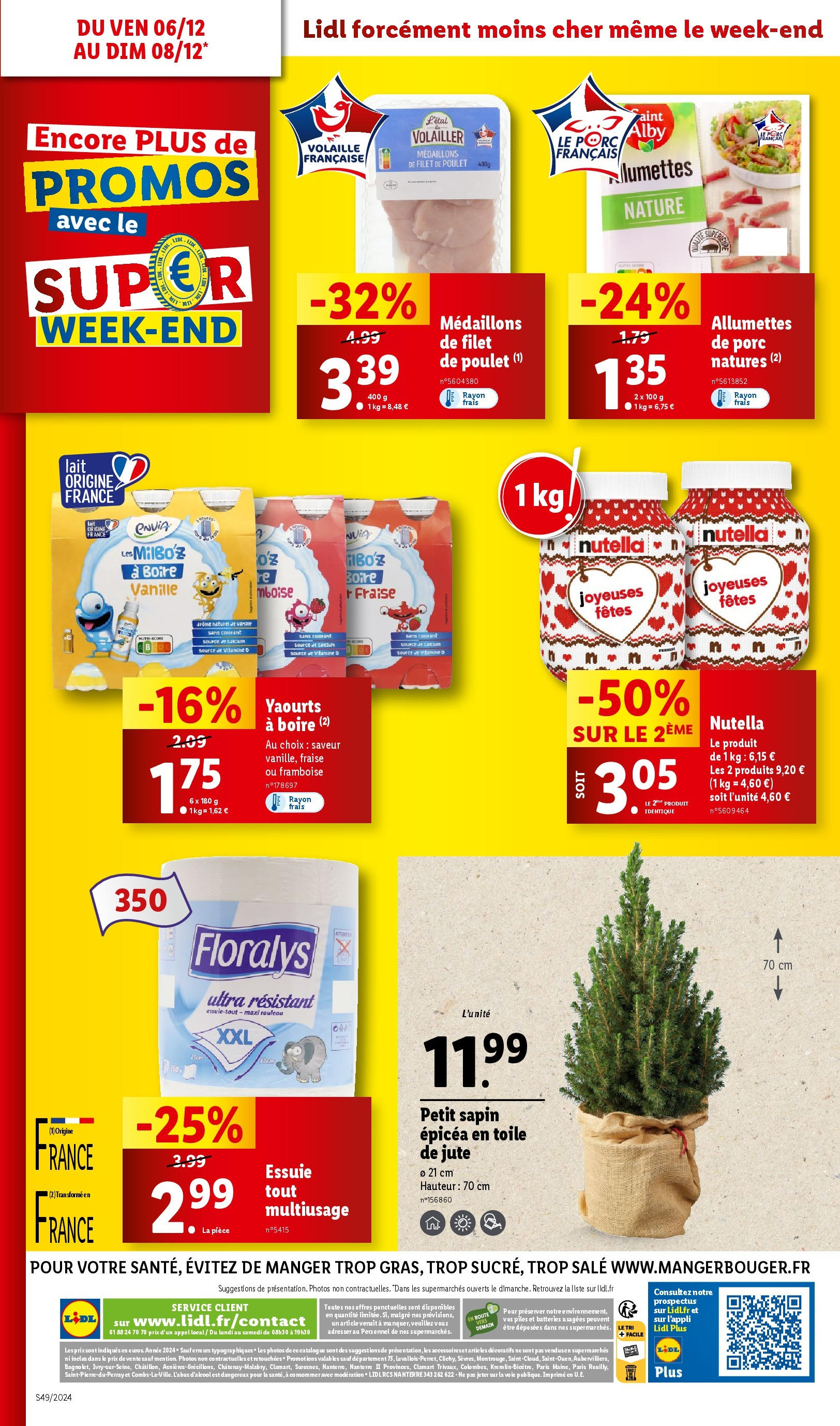 Catalogue LIDL du 03/12/2024 | Promo prospectus en ligne | Page: 92 | Produits: Yaourts, Framboise, Porc, Piles