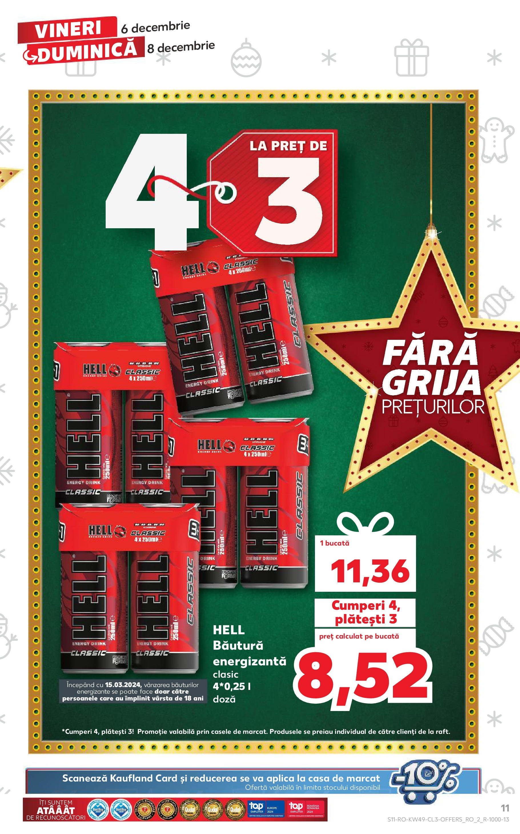 Catalog Kaufland - Cluj-Napoca 06.12.2024 - Revista si Oferta | Pagină: 11 | Produse: Top