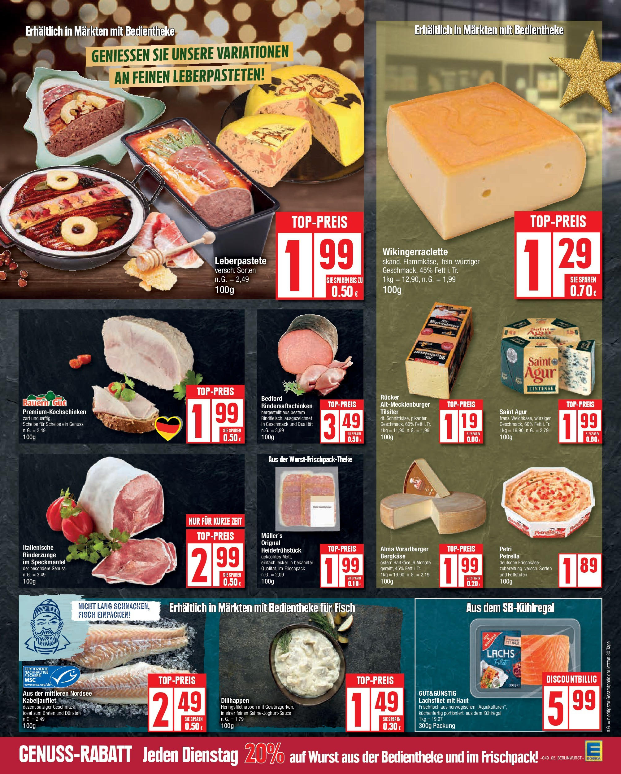 Edeka - Berlin, Hellersdorfer Straße 8 (ab 02.12.2024) » Angebote Online | Seite: 5 | Produkte: Fisch, Lachs, Wurst, Frischkase