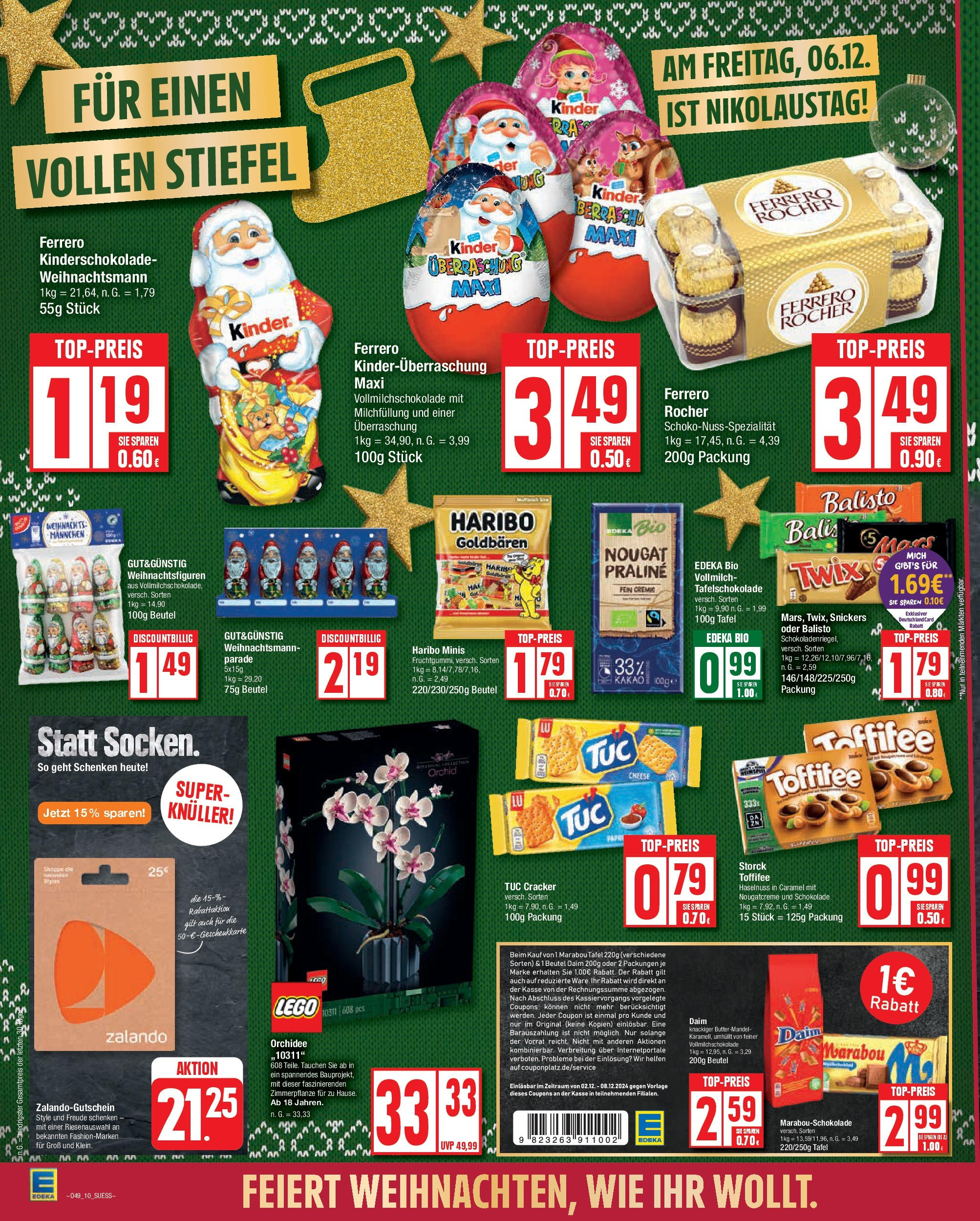 Edeka - Berlin, Hellersdorfer Straße 8 (ab 02.12.2024) » Angebote Online | Seite: 10 | Produkte: Schokolade, Orchidee, Snickers, Twix