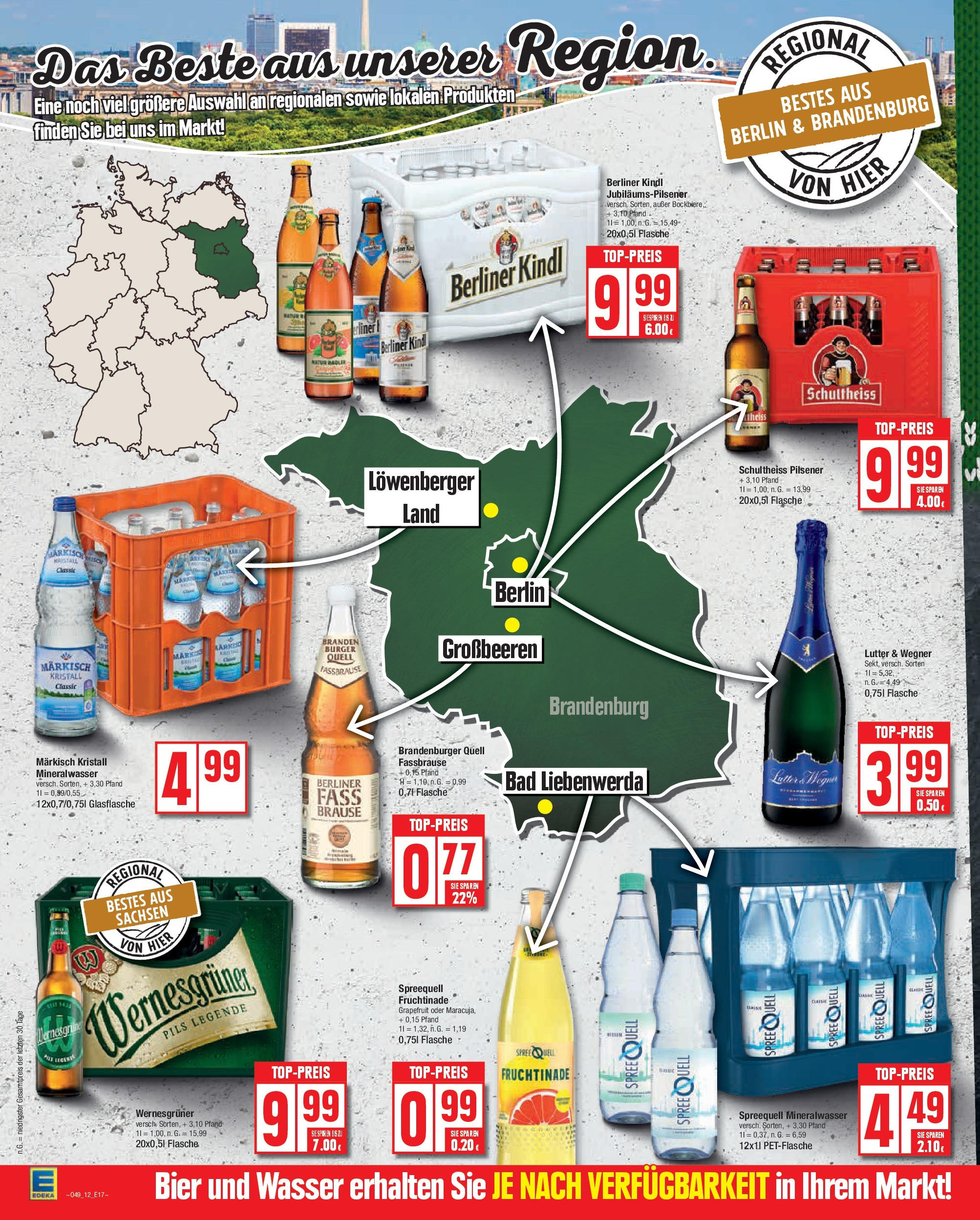 Edeka - Berlin, Hellersdorfer Straße 8 (ab 02.12.2024) » Angebote Online | Seite: 12 | Produkte: Pils, Wernesgruner, Burger, Mineralwasser