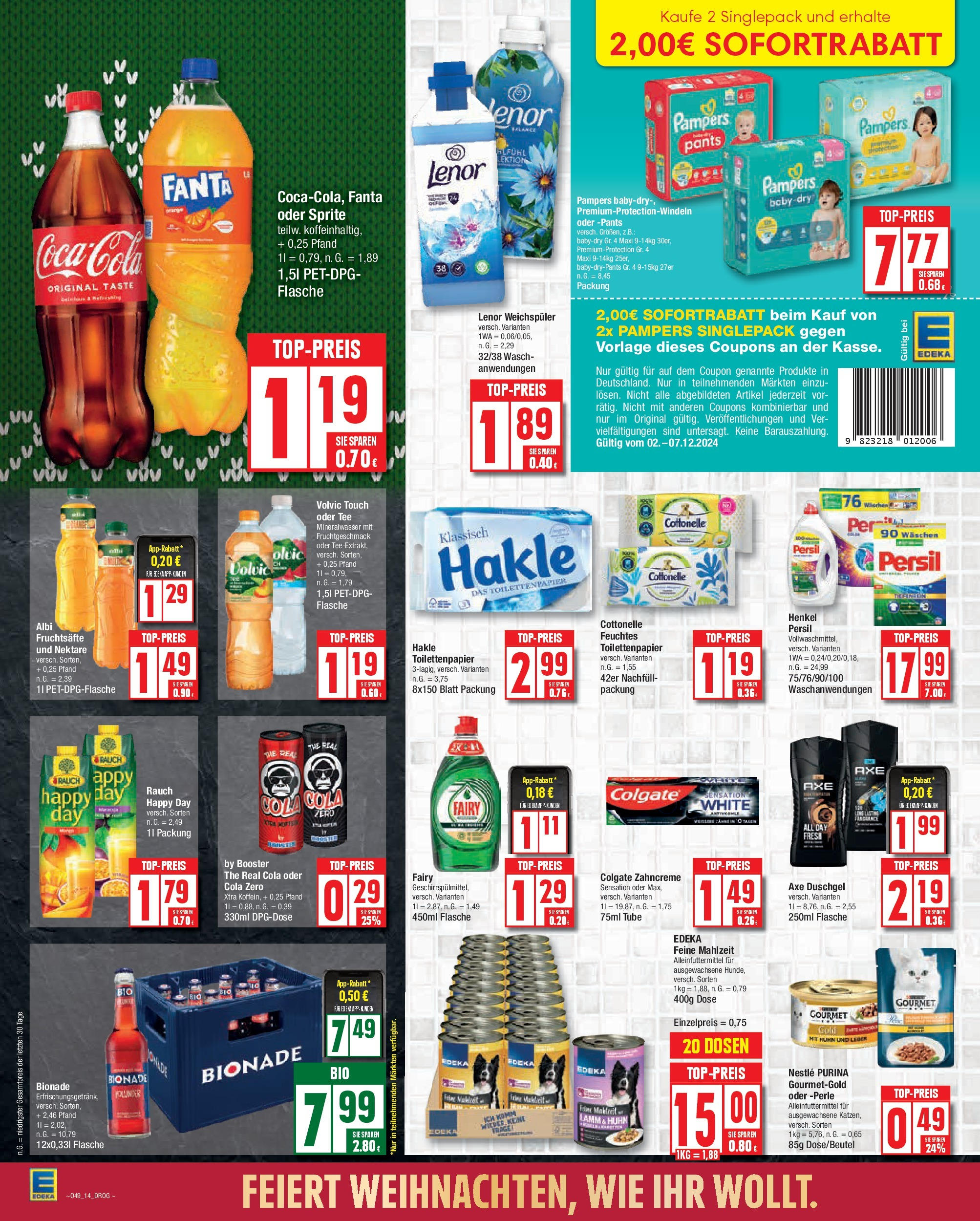 Edeka - Berlin, Hellersdorfer Straße 8 (ab 02.12.2024) » Angebote Online | Seite: 14 | Produkte: Lenor, Bionade, Weichspüler, Persil