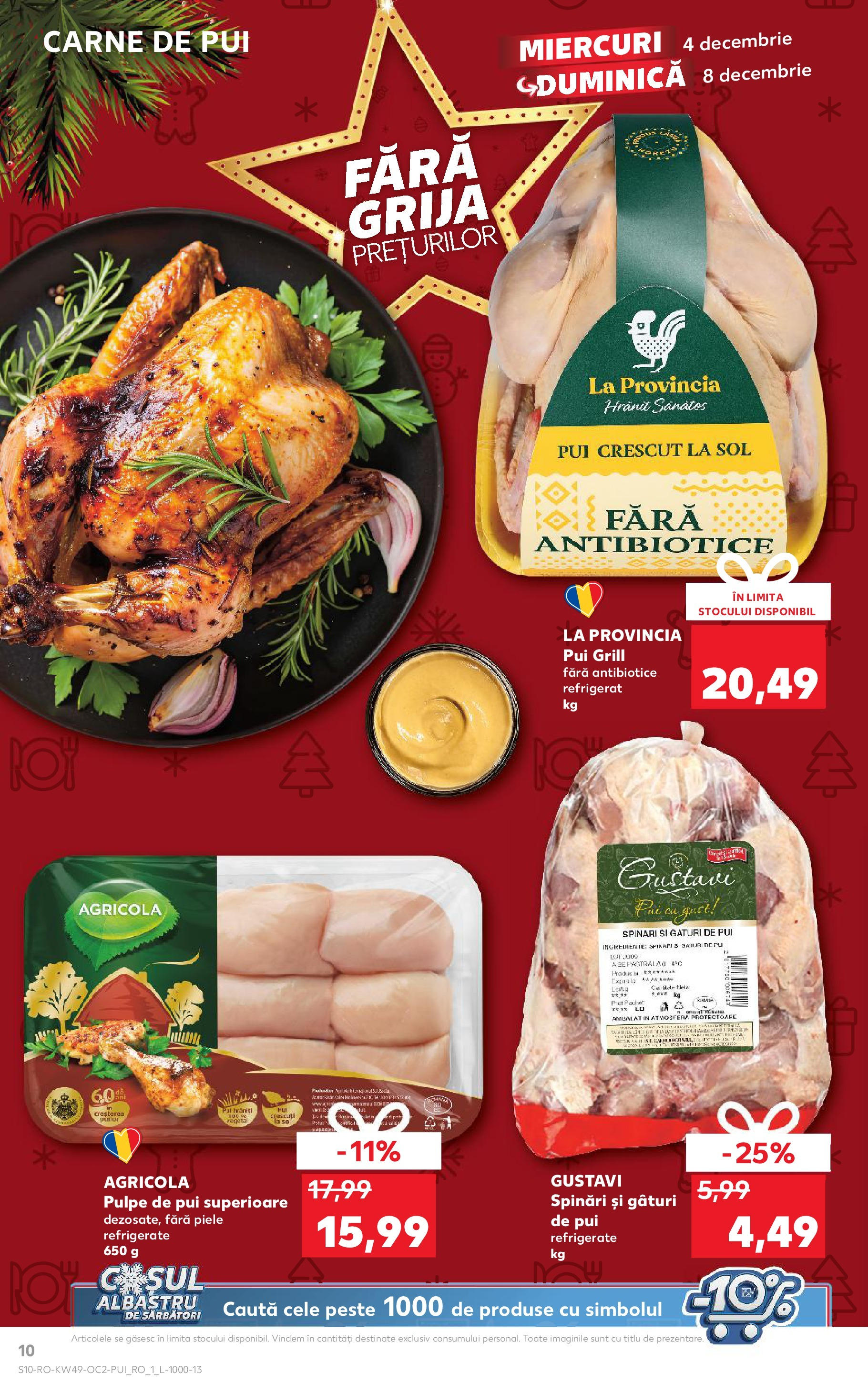 Catalog Kaufland - Sibiu 04.12.2024 - Revista si Oferta | Pagină: 10 | Produse: Pc, Grill, Carne De Pui, Pește