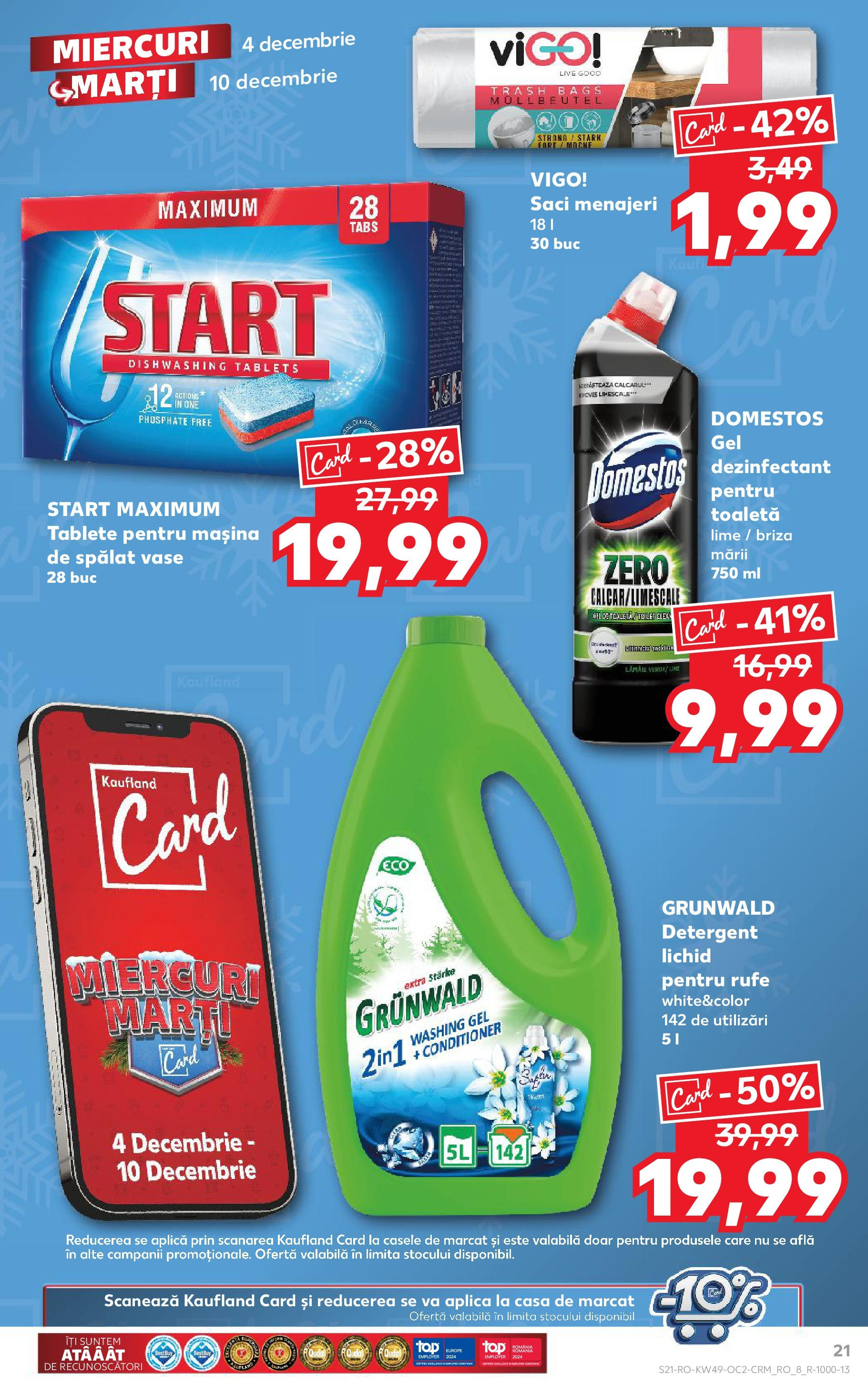 Catalog Kaufland - Sibiu 04.12.2024 - Revista si Oferta | Pagină: 21 | Produse: Lime, Toaletă, Detergent, Lămâie