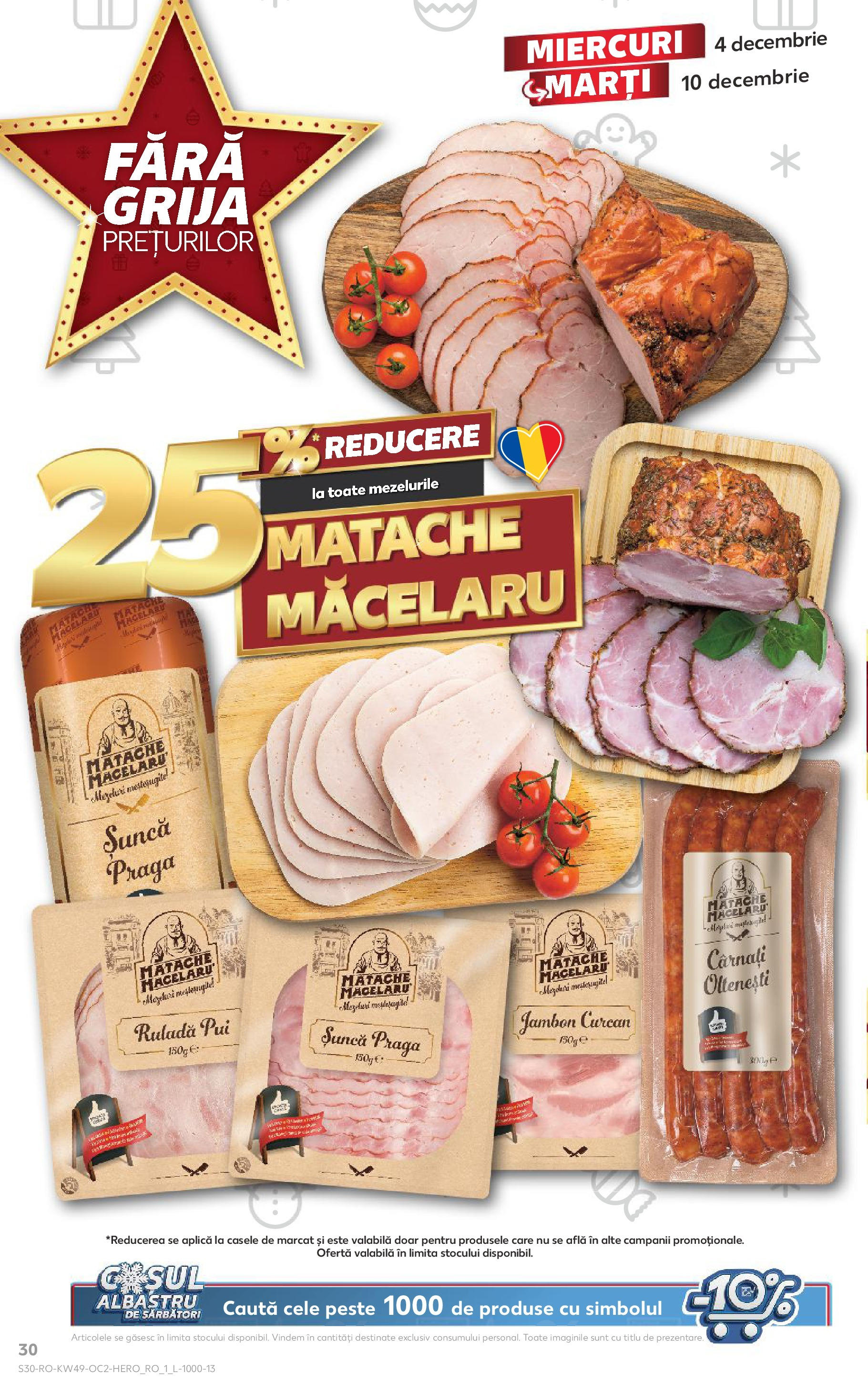 Catalog Kaufland - Sibiu 04.12.2024 - Revista si Oferta | Pagină: 30 | Produse: Șuncă, Pește, Cârnați