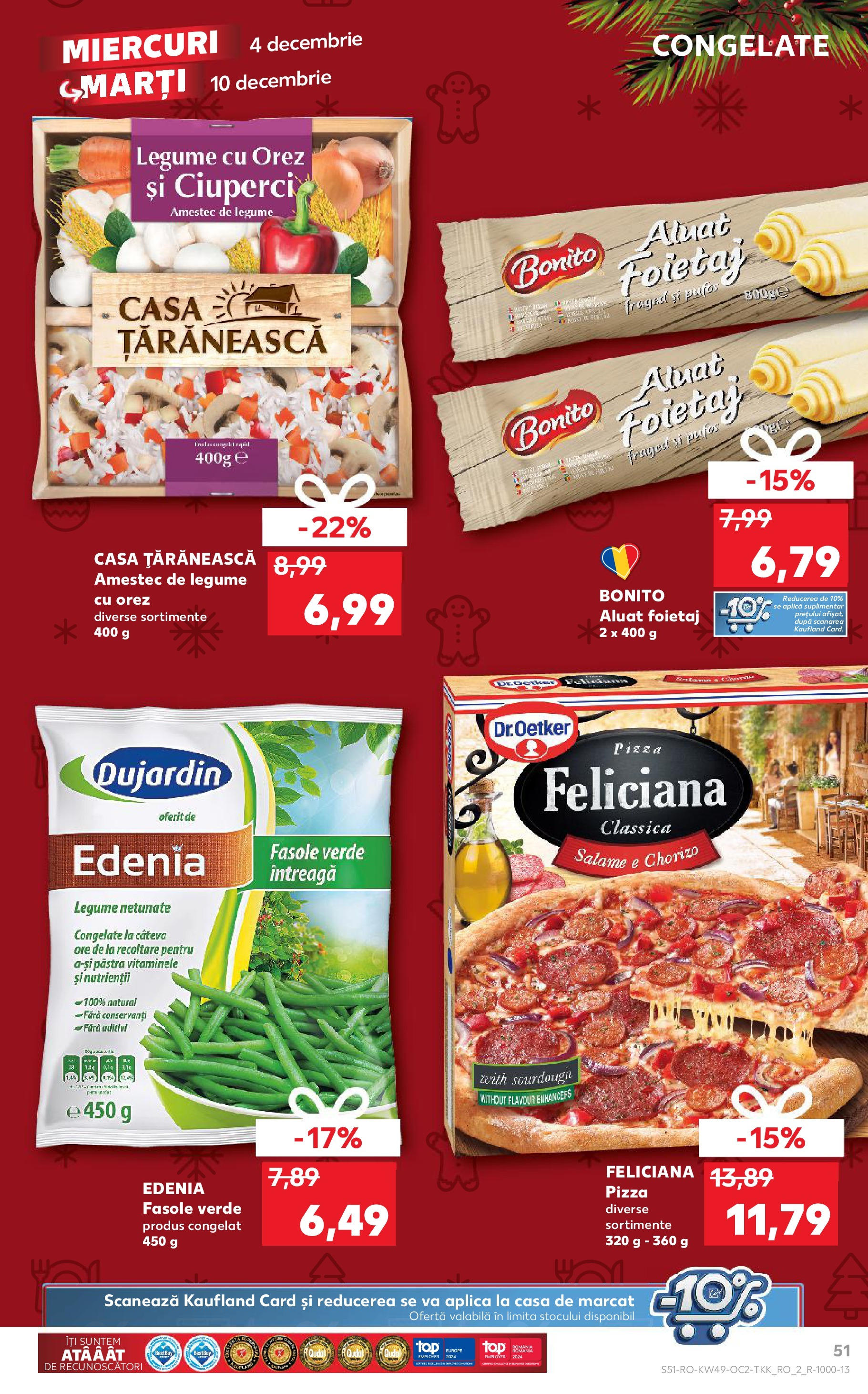 Catalog Kaufland - Bucureşti 04.12.2024 - Revista si Oferta | Pagină: 51 | Produse: Aluat, Ciuperci, Orez, Legume