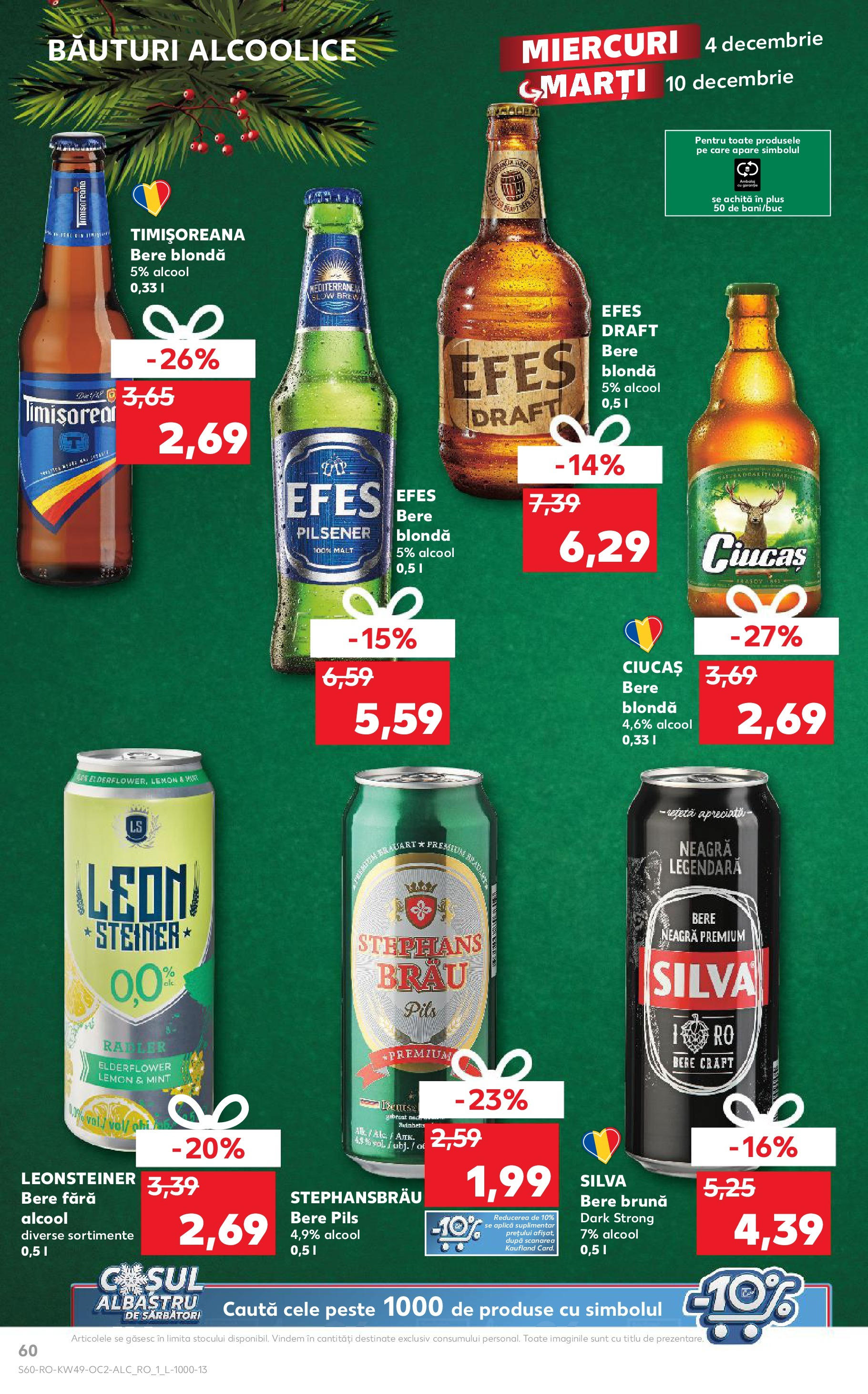 Catalog Kaufland - Sibiu 04.12.2024 - Revista si Oferta | Pagină: 60 | Produse: Bere, Pește