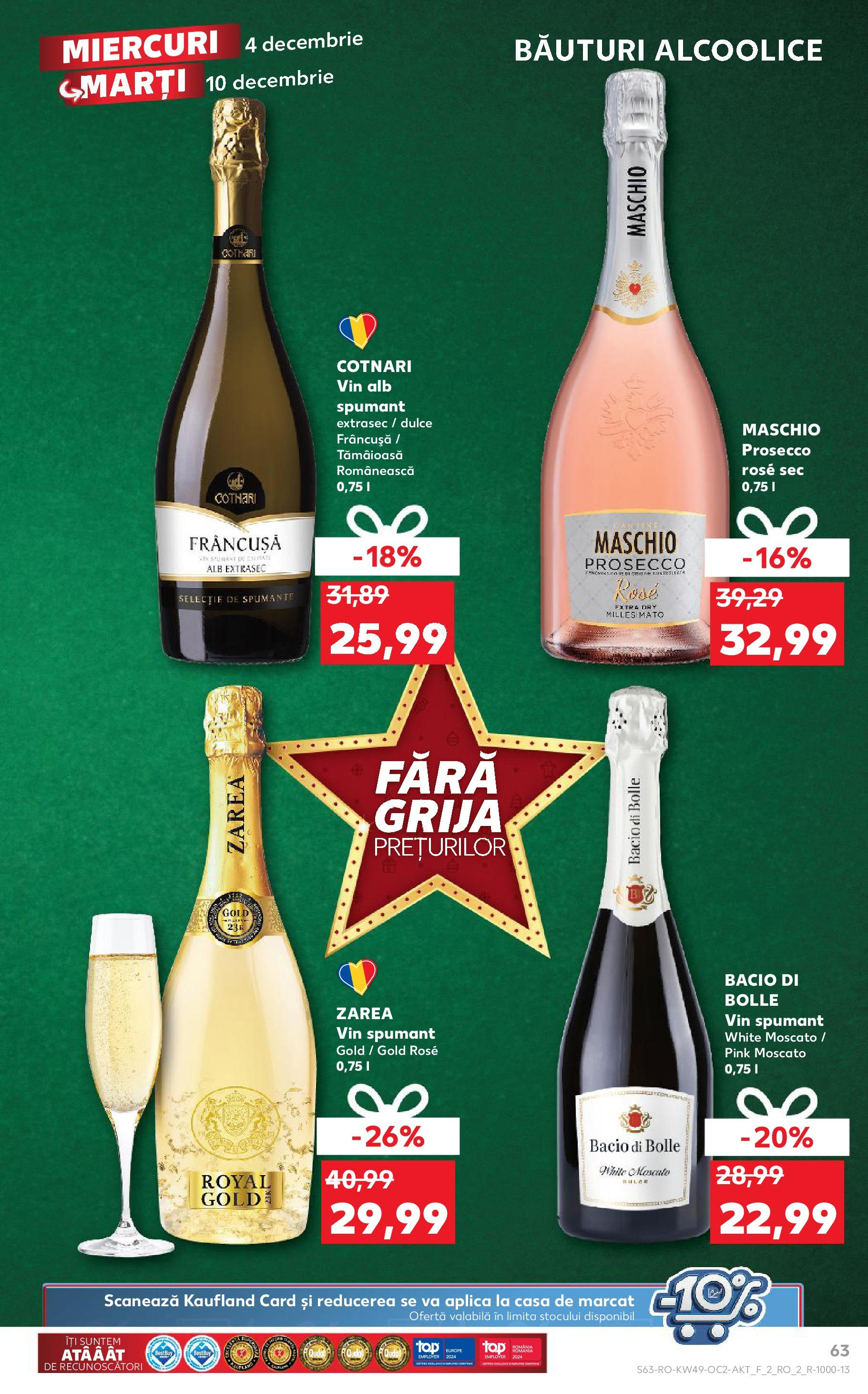 Catalog Kaufland - Bucureşti 04.12.2024 - Revista si Oferta | Pagină: 63 | Produse: Prosecco, Vin