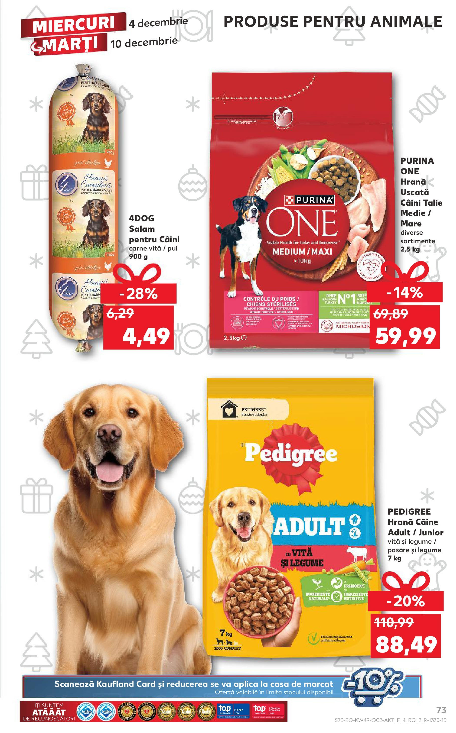 Catalog Kaufland - Bistriţa 04.12.2024 - Revista si Oferta | Pagină: 73 | Produse: Pat, Salam, Legume