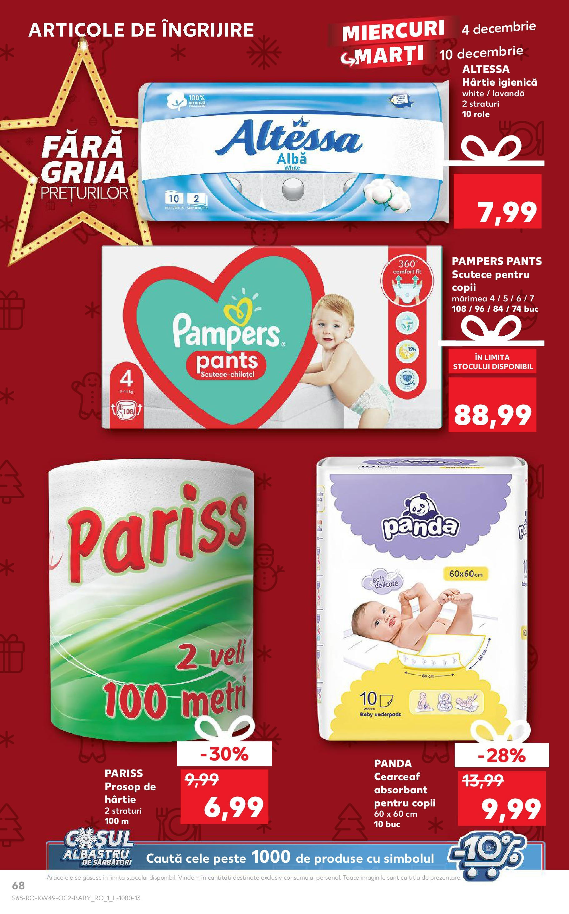 Catalog Kaufland - Sibiu 04.12.2024 - Revista si Oferta | Pagină: 68 | Produse: Role, Pește, Scutece