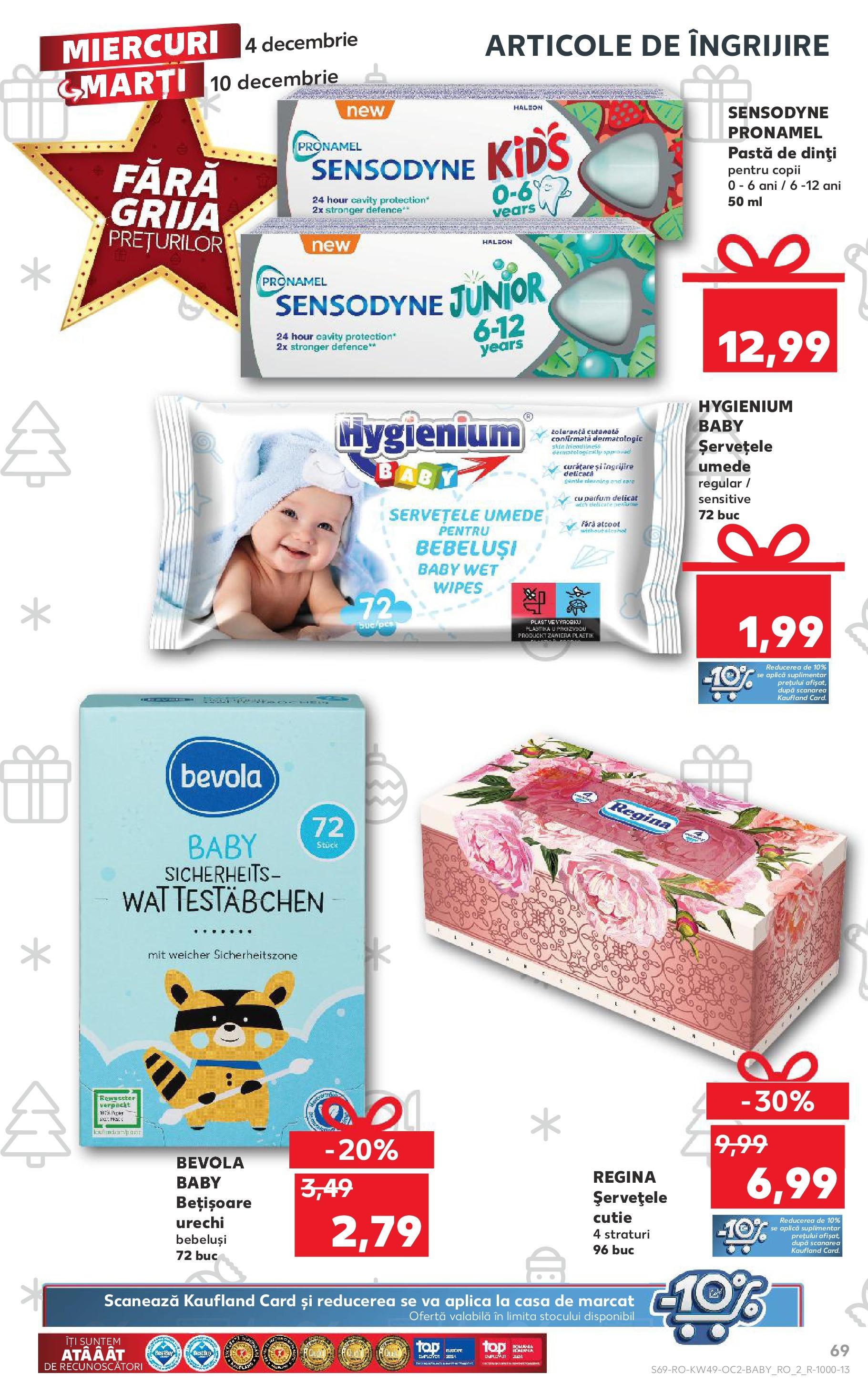 Catalog Kaufland - Sibiu 04.12.2024 - Revista si Oferta | Pagină: 69 | Produse: Cutie, Parfum, Pastă de dinți, Șervețele umede