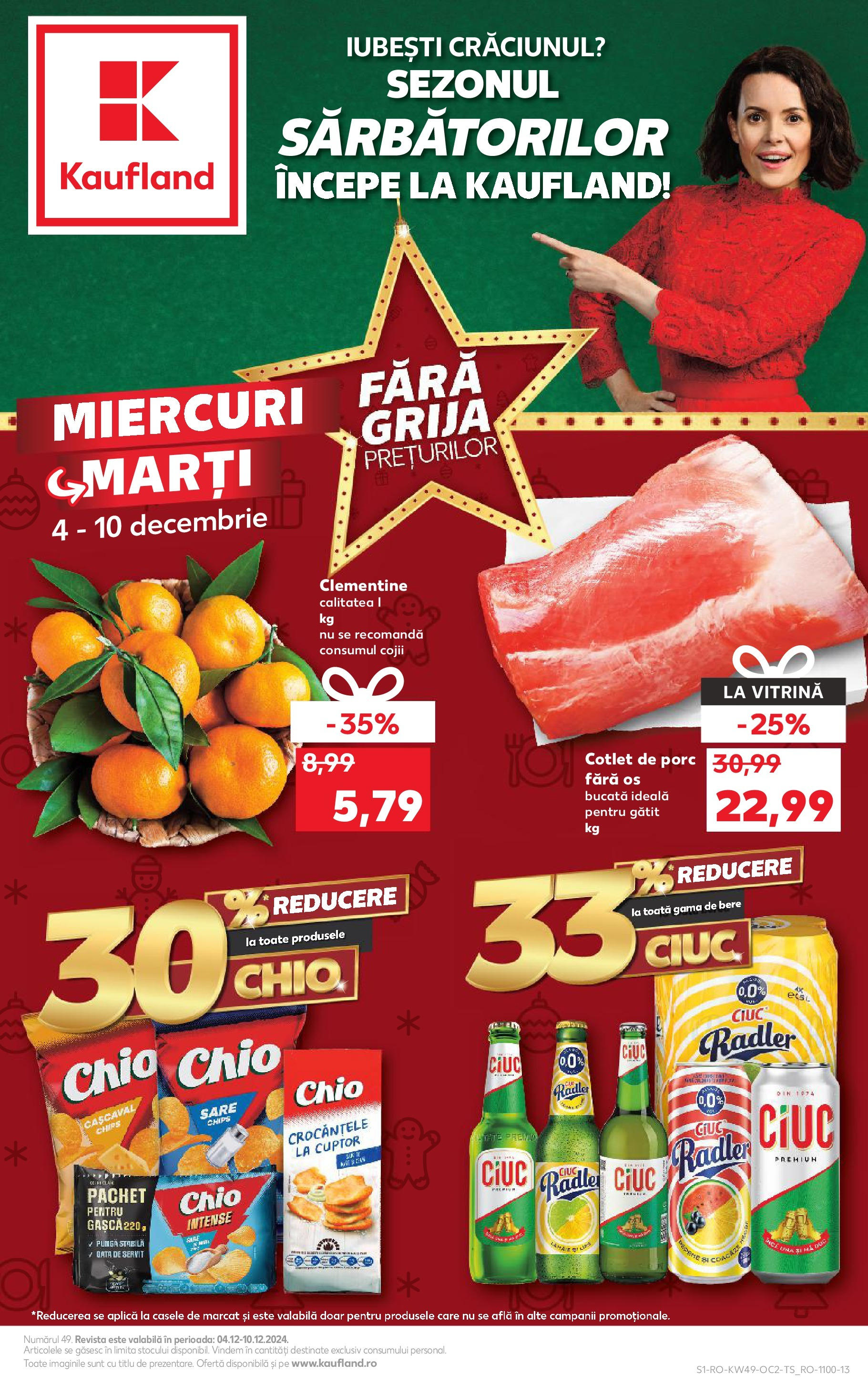 Catalog Kaufland - Galați 04.12.2024 - Revista si Oferta | Pagină: 1 | Produse: Pungă, Vitrină, Cașcaval, Bere