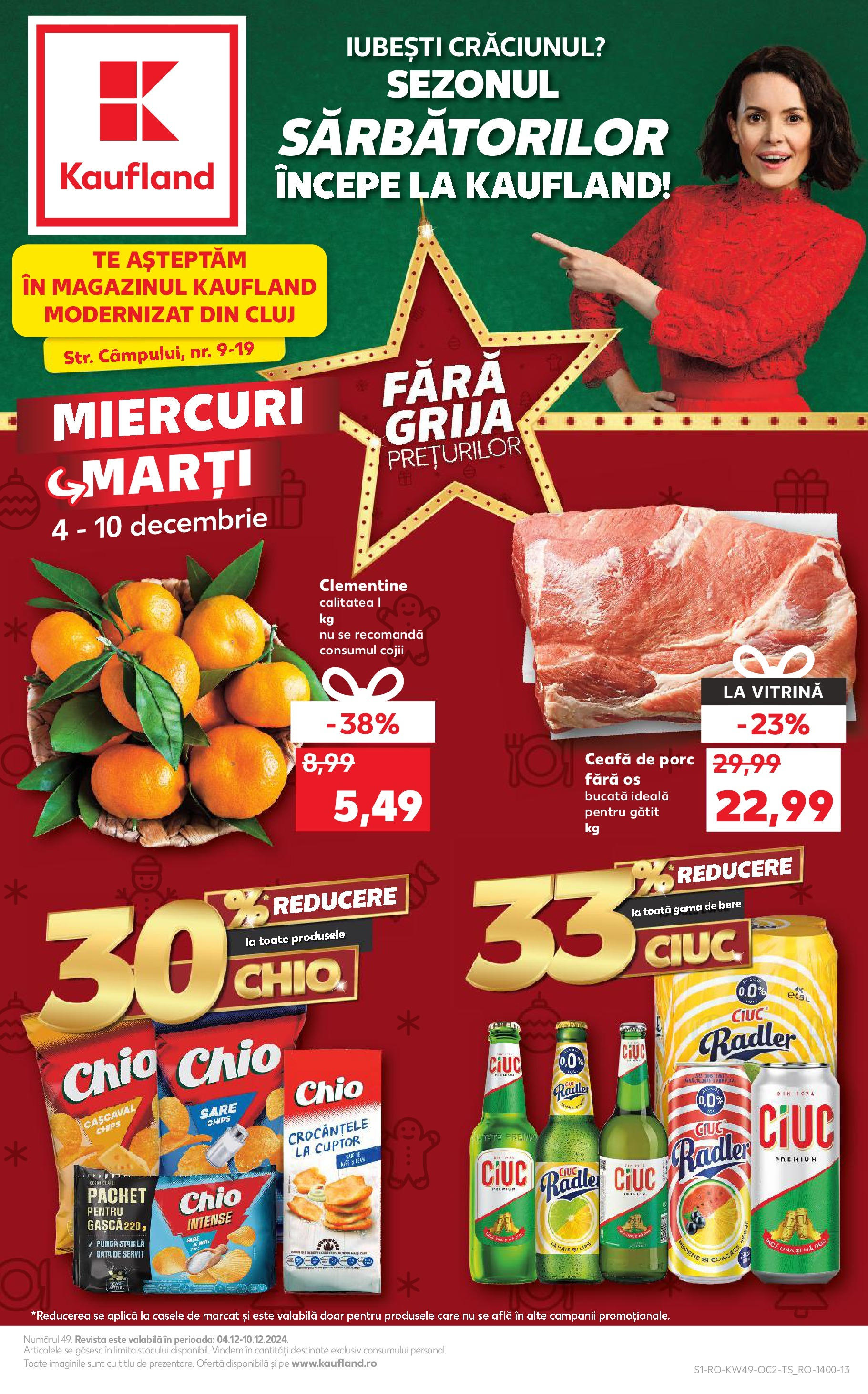 Catalog Kaufland - Cluj-Napoca 04.12.2024 - Revista si Oferta | Pagină: 1 | Produse: Pungă, Cuptor, Vitrină, Bere