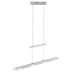 Fischer & Honsel LED-Pendelleuchte 67672 nickel matt Chrom Glas Metall B/H/T: ca. 64x150x9 cm 1.0 Brennstellen