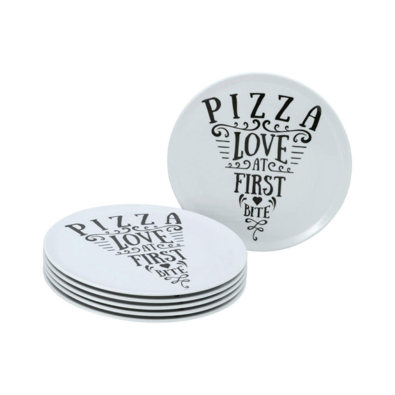 CreaTable Pizzateller-Set Europa weiß Porzellan D: ca. 33 cm