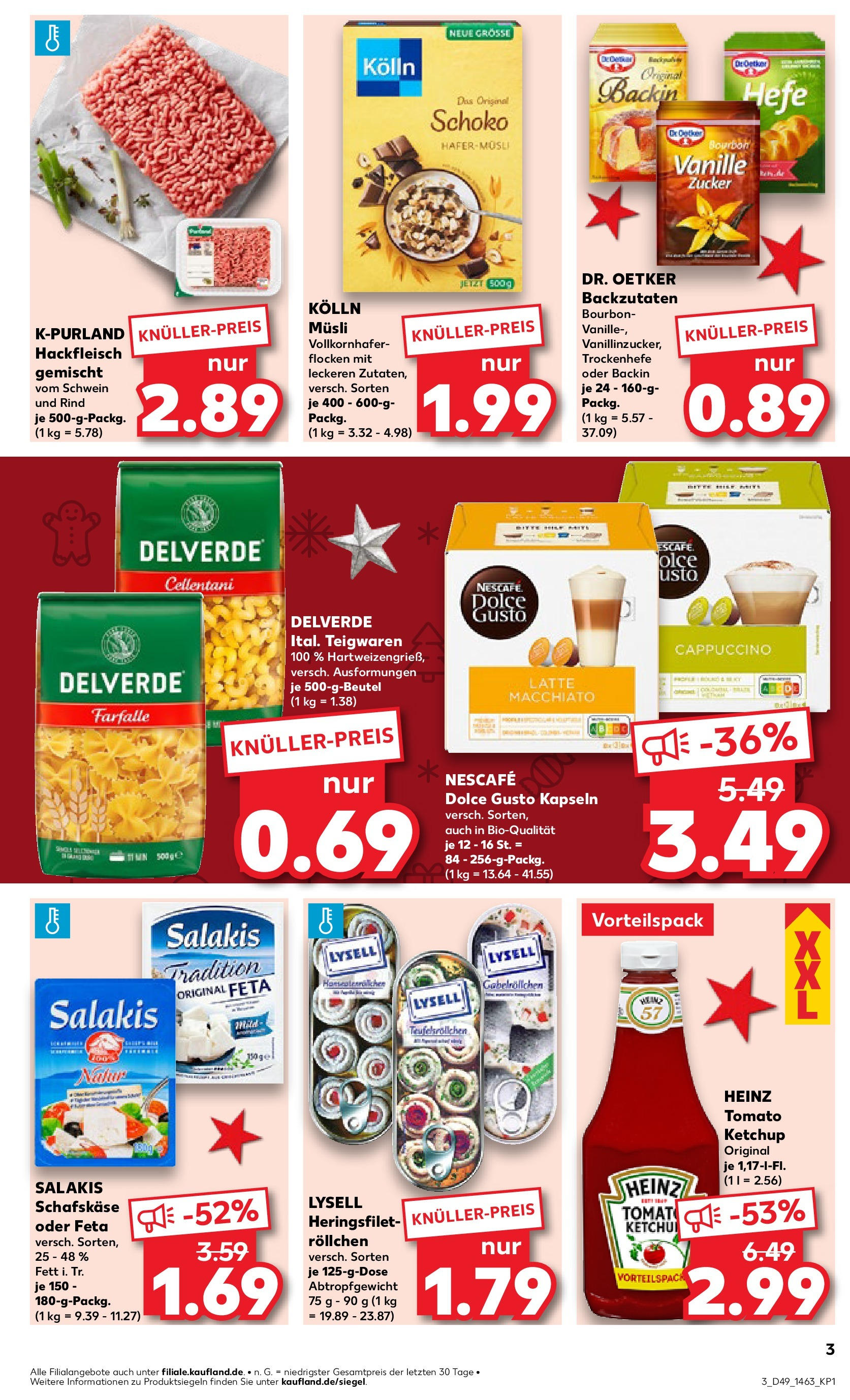 Kaufland - München, Ollenhauerstraße 4  (ab 05.12.2024) » Angebote Online zum Blättern | Seite: 3 | Produkte: Dolce Gusto kapseln, Bourbon, Ketchup, Flocken