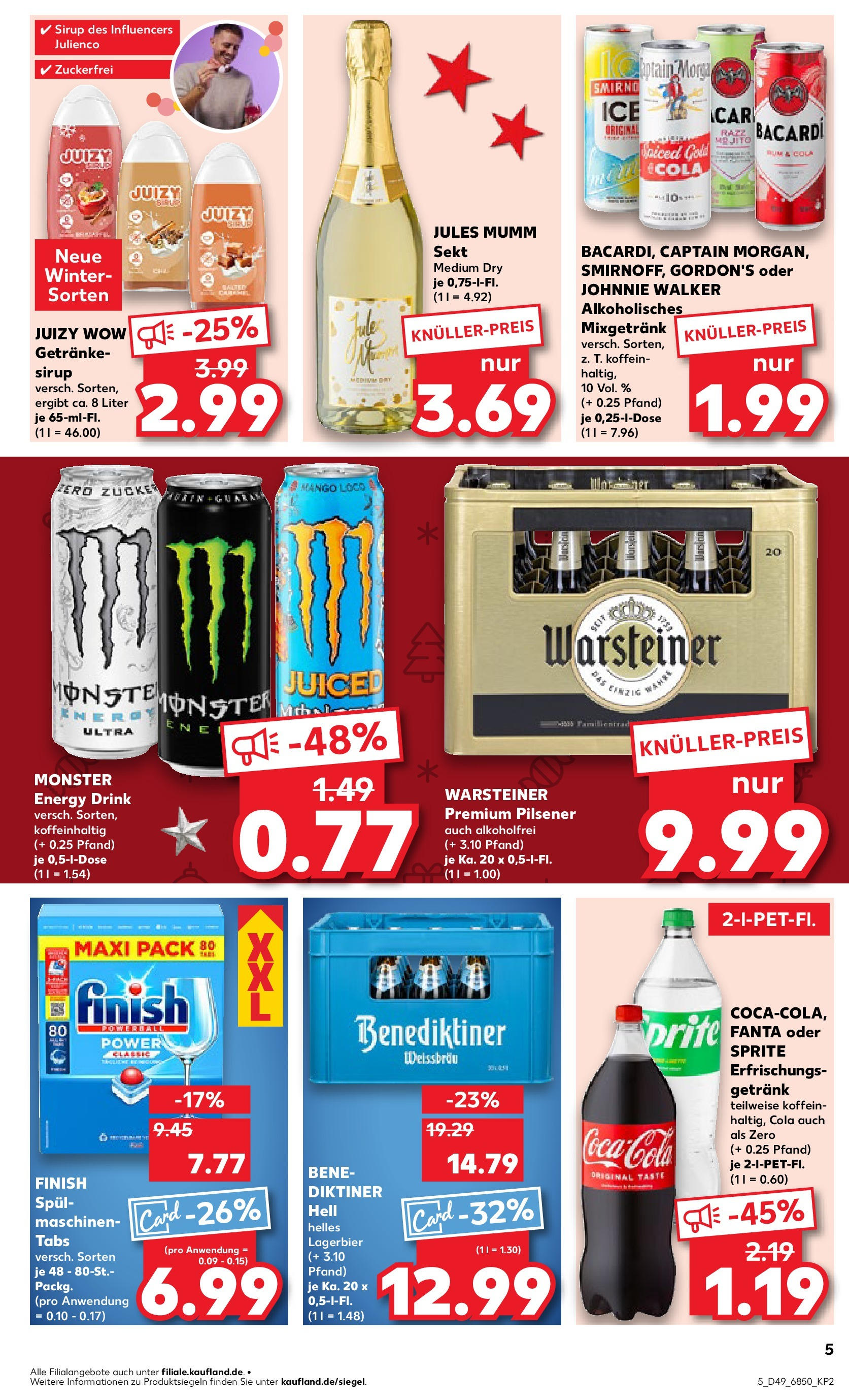 Kaufland - Unterschleißheim, Andreas-Danzer-Weg 2 (ab 05.12.2024) » Angebote Online zum Blättern | Seite: 5 | Produkte: Sprite, Energy, Zucker, Johnnie walker