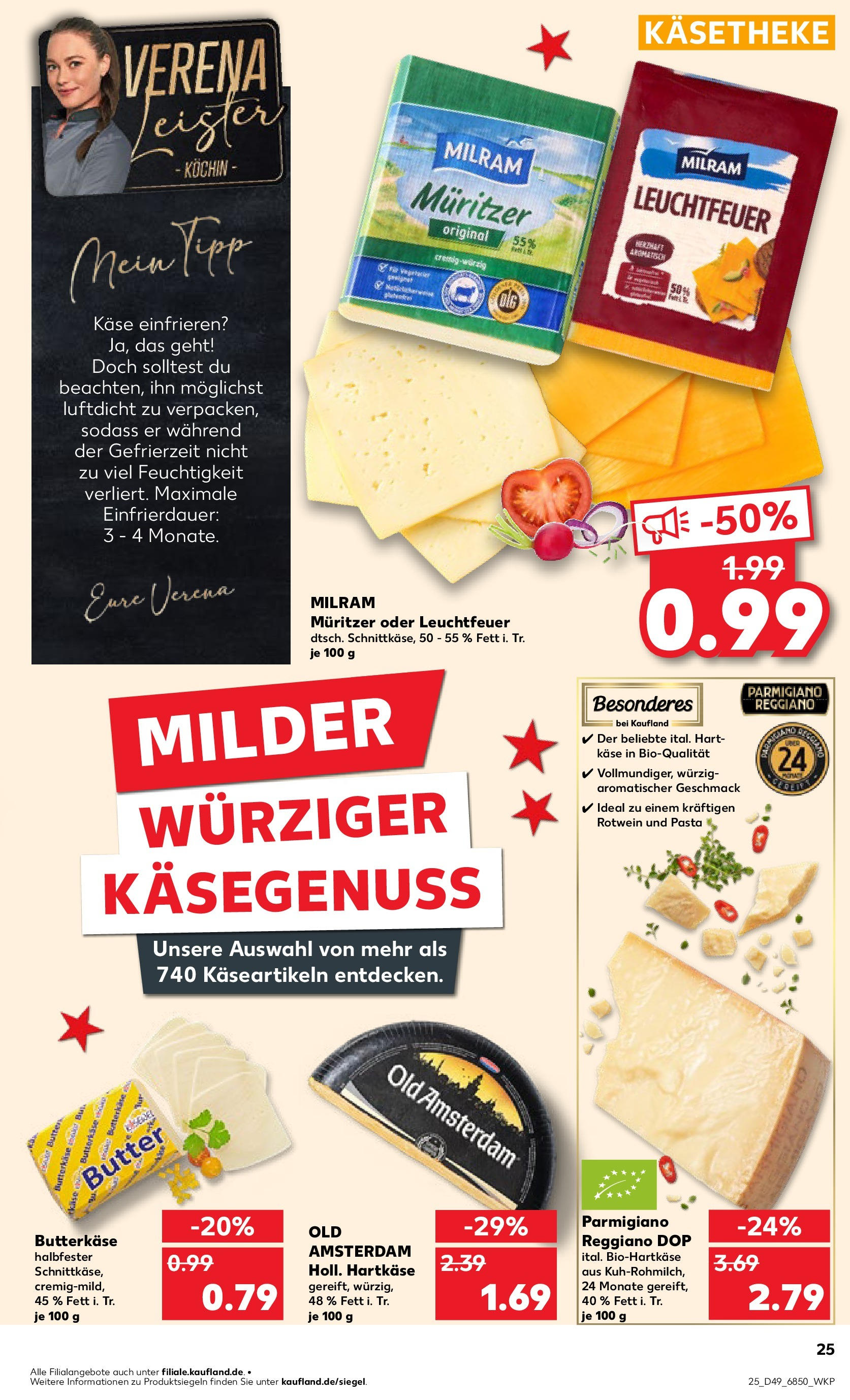 Kaufland - Burghausen, Lindach 10 (ab 05.12.2024) » Angebote Online zum Blättern | Seite: 25 | Produkte: Butter, Käse, Milram, Pasta