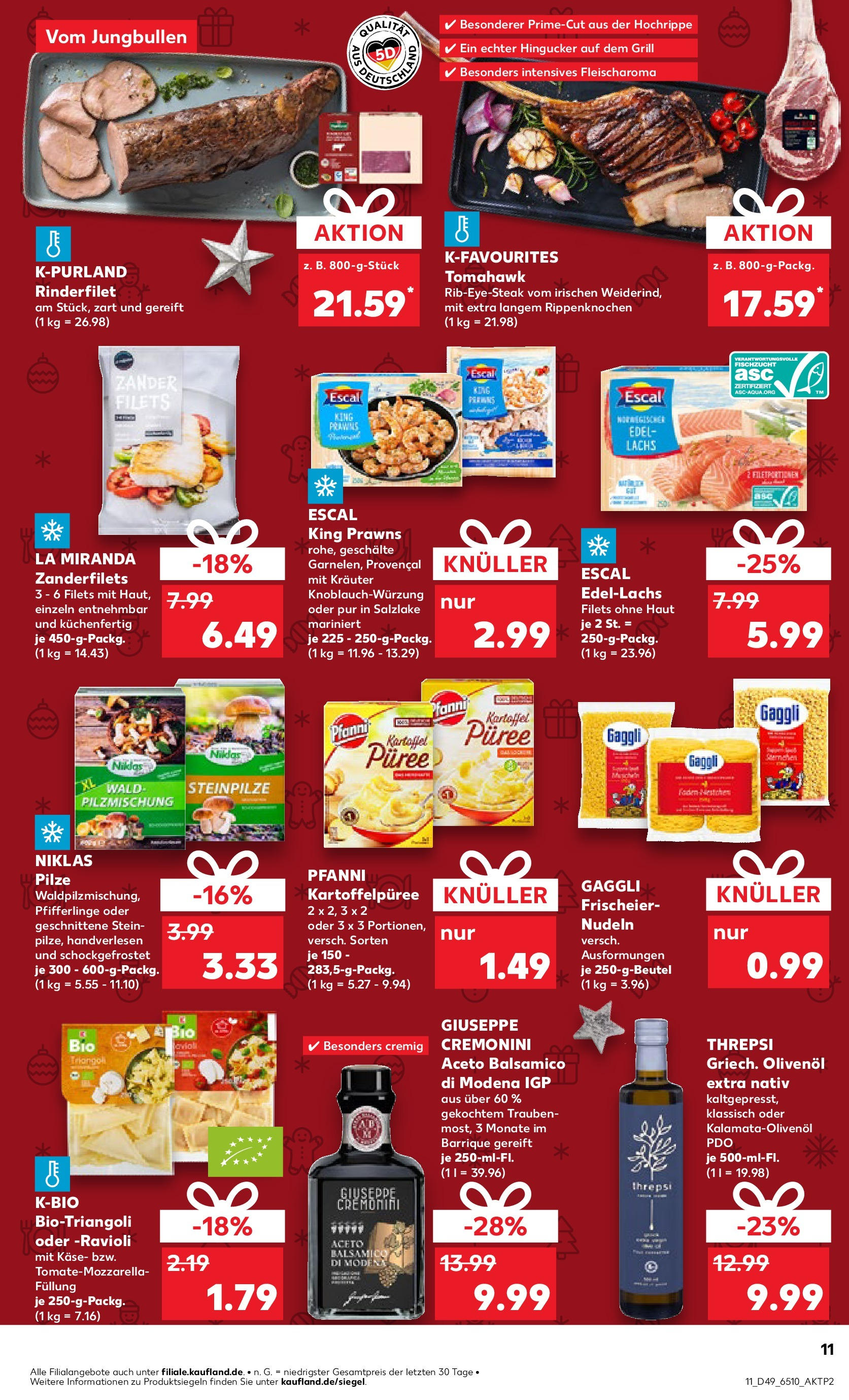 Kaufland - Cloppenburg, Soestenstraße 11  (ab 05.12.2024) » Angebote Online zum Blättern | Seite: 11 | Produkte: Käse, Olivenol, Lachs, Nudeln