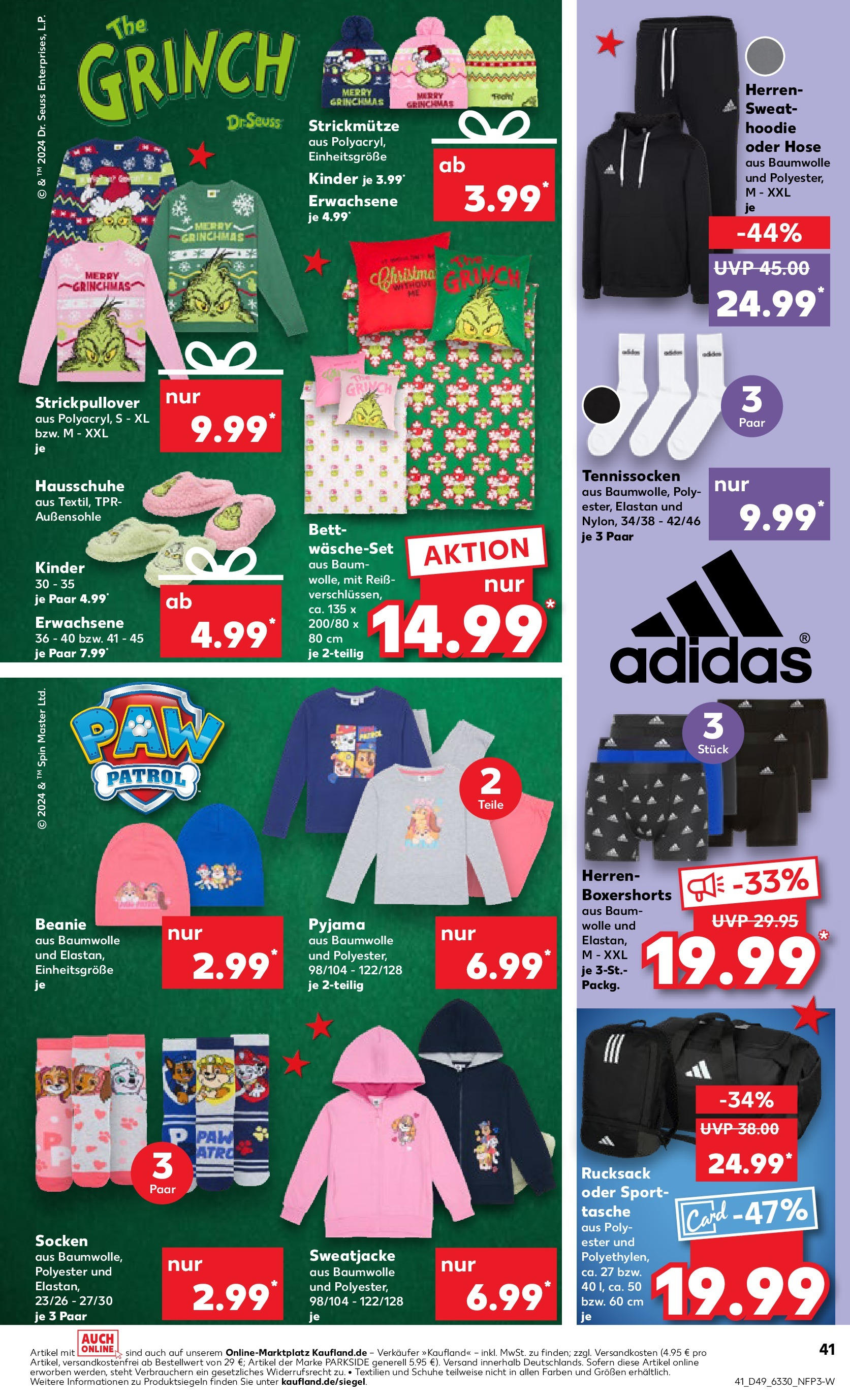 Kaufland - Der Wochenstart Goslar, Hildesheimer Straße 52 A (ab 09.12.2024) » Angebote Online zum Blättern | Seite: 62 | Produkte: Tasche, Bett, Socken, Hausschuhe