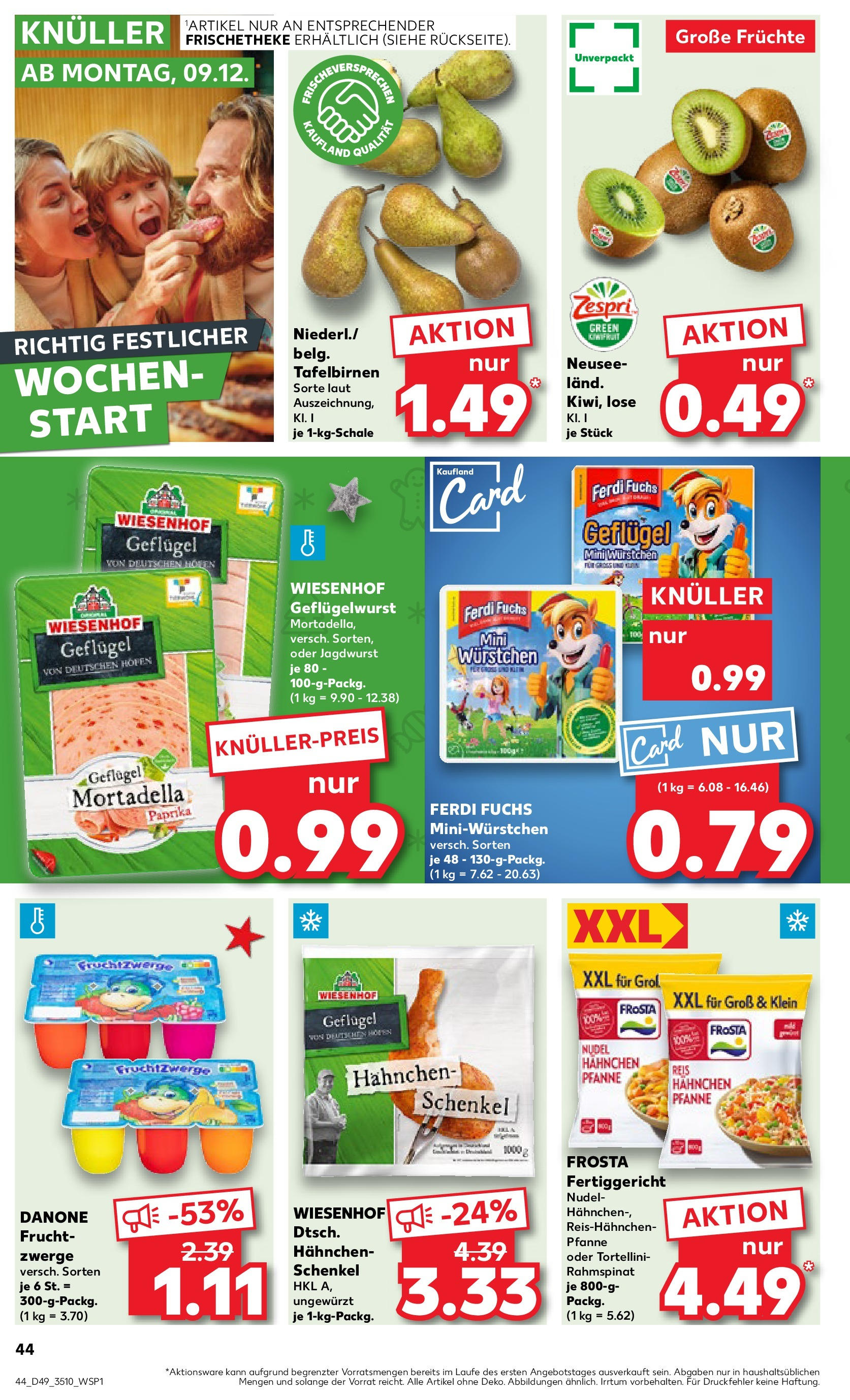 Kaufland - Ahrensfelde, Landsberger Chaussee 17 (ab 05.12.2024) » Angebote Online zum Blättern | Seite: 44 | Produkte: Hahnchen, Fruchtzwerge, Frosta, Paprika