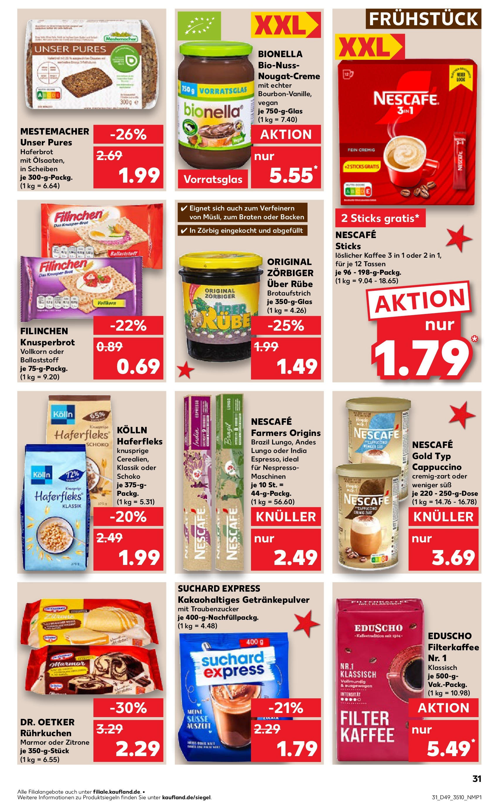 Kaufland - Ahrensfelde, Landsberger Chaussee 17 (ab 05.12.2024) » Angebote Online zum Blättern | Seite: 31 | Produkte: Nescafe, Kolln, Kaffee, Zitrone