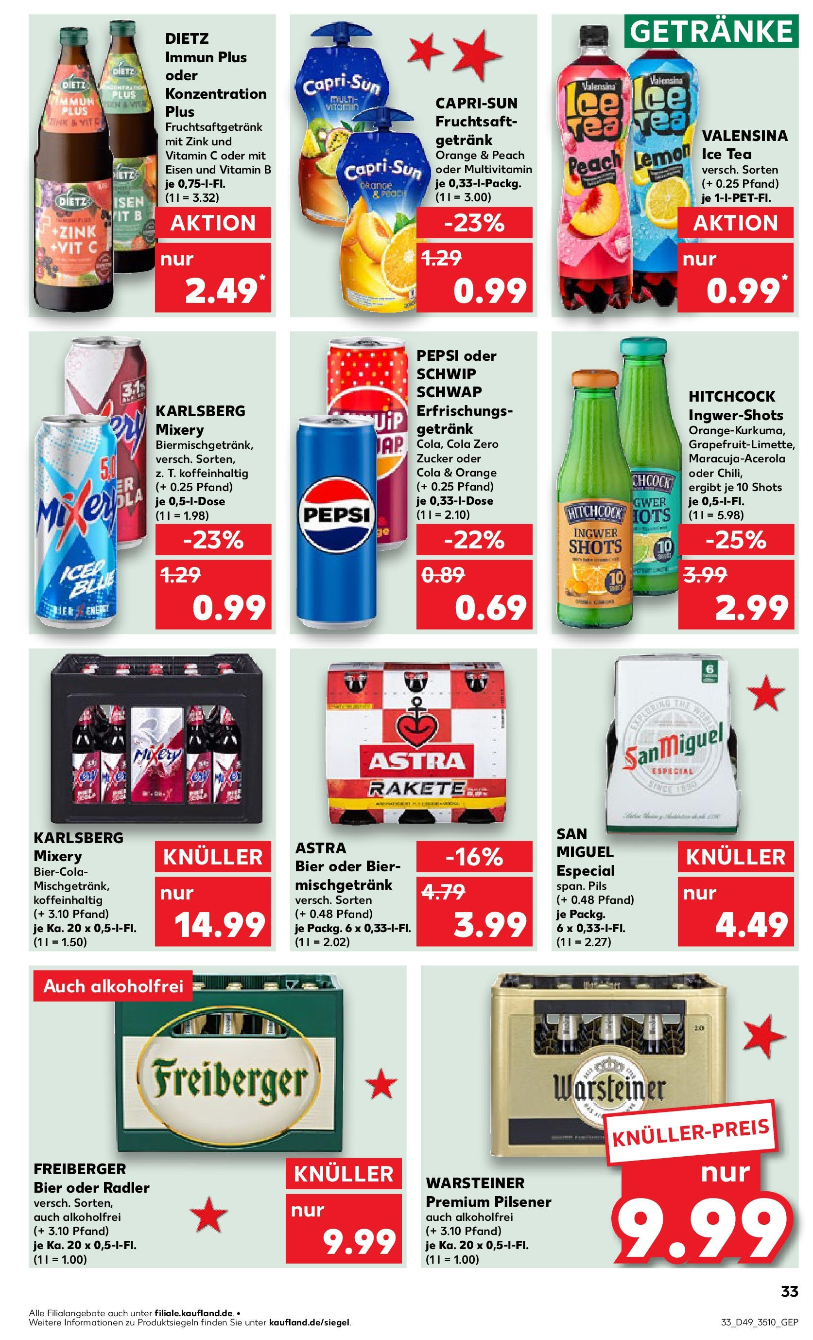 Kaufland - Ahrensfelde, Landsberger Chaussee 17 (ab 05.12.2024) » Angebote Online zum Blättern | Seite: 33 | Produkte: Bier, Pils, Zucker, Warsteiner