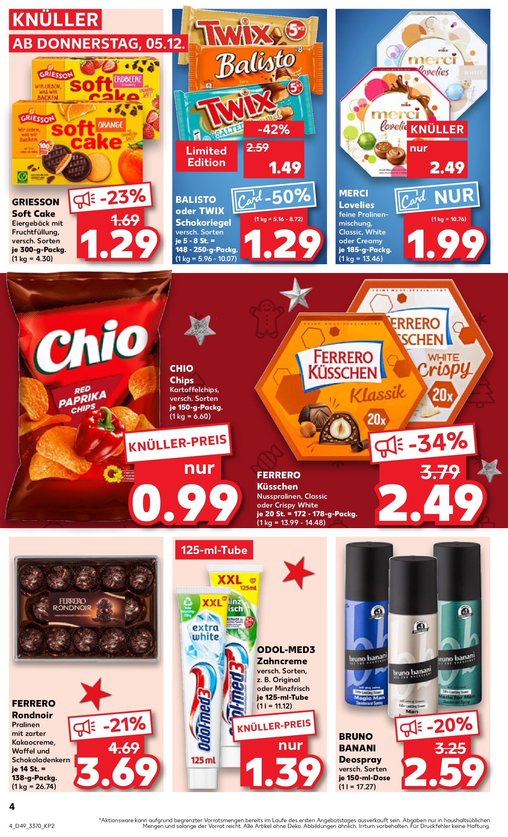 Kaufland - Eberswalde. Angermünder Straße 66 (ab 05.12.2024) » Angebote Online zum Blättern | Seite: 4 | Produkte: Mars, Twix, Paprika, Chips