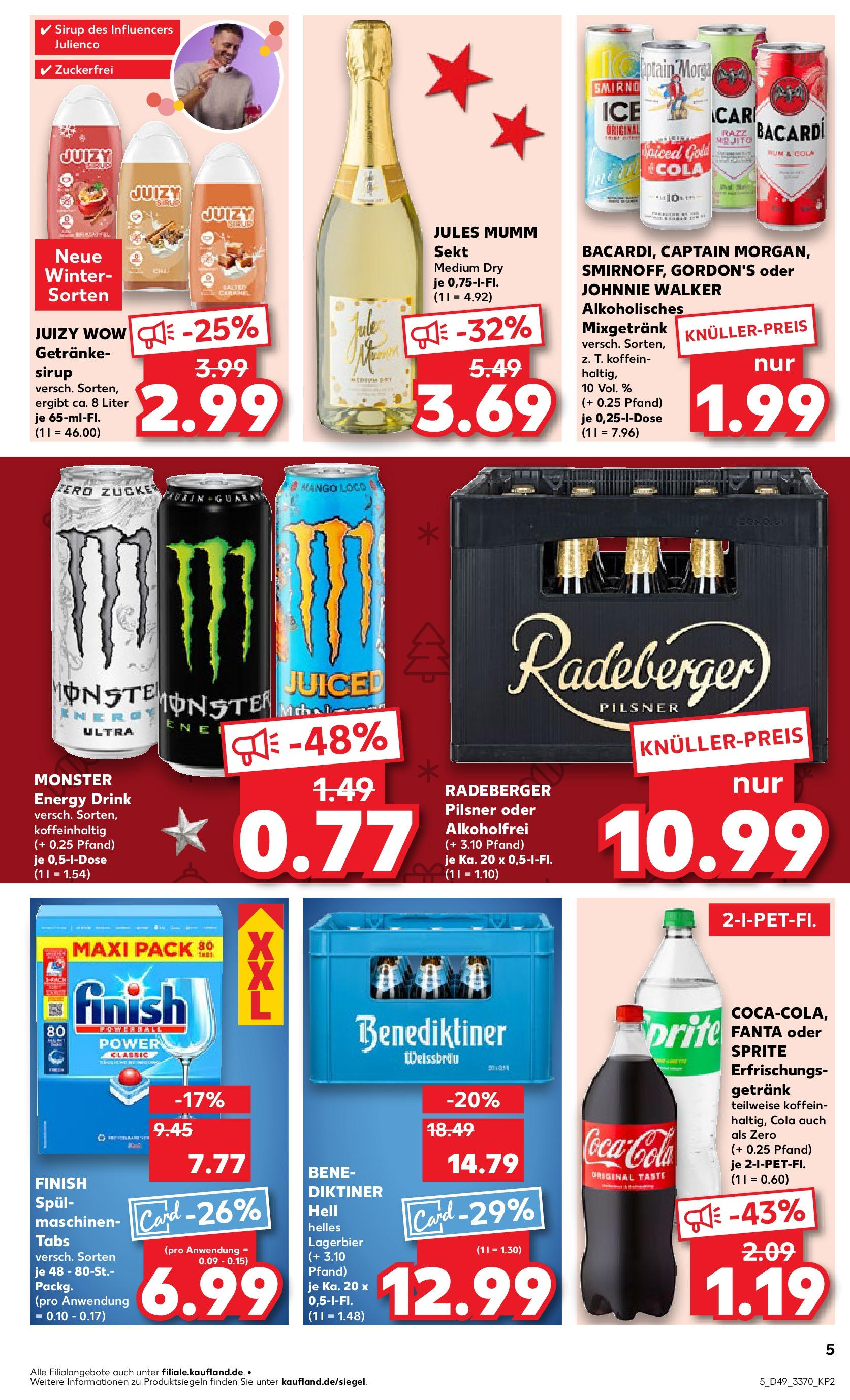 Kaufland - Eberswalde. Angermünder Straße 66 (ab 05.12.2024) » Angebote Online zum Blättern | Seite: 5 | Produkte: Sprite, Sekt, Finish, Zucker