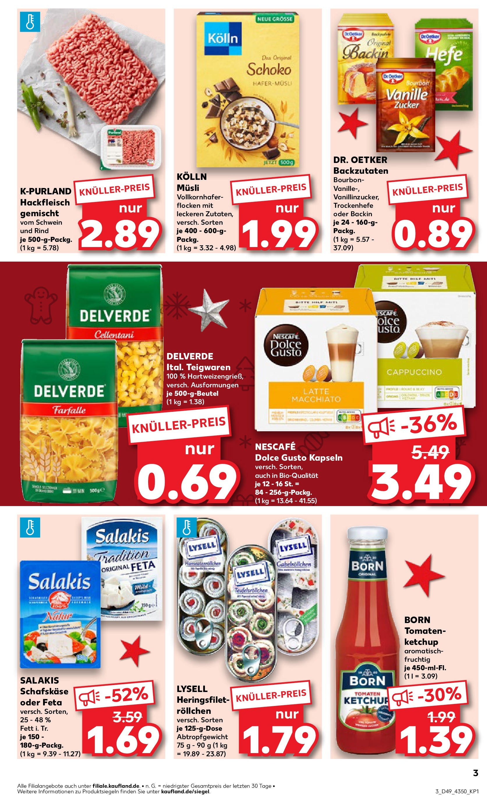 Kaufland - Eberswalde. Angermünder Straße 66 (ab 05.12.2024) » Angebote Online zum Blättern | Seite: 3 | Produkte: Feta, Zucker, Flocken, Hackfleisch