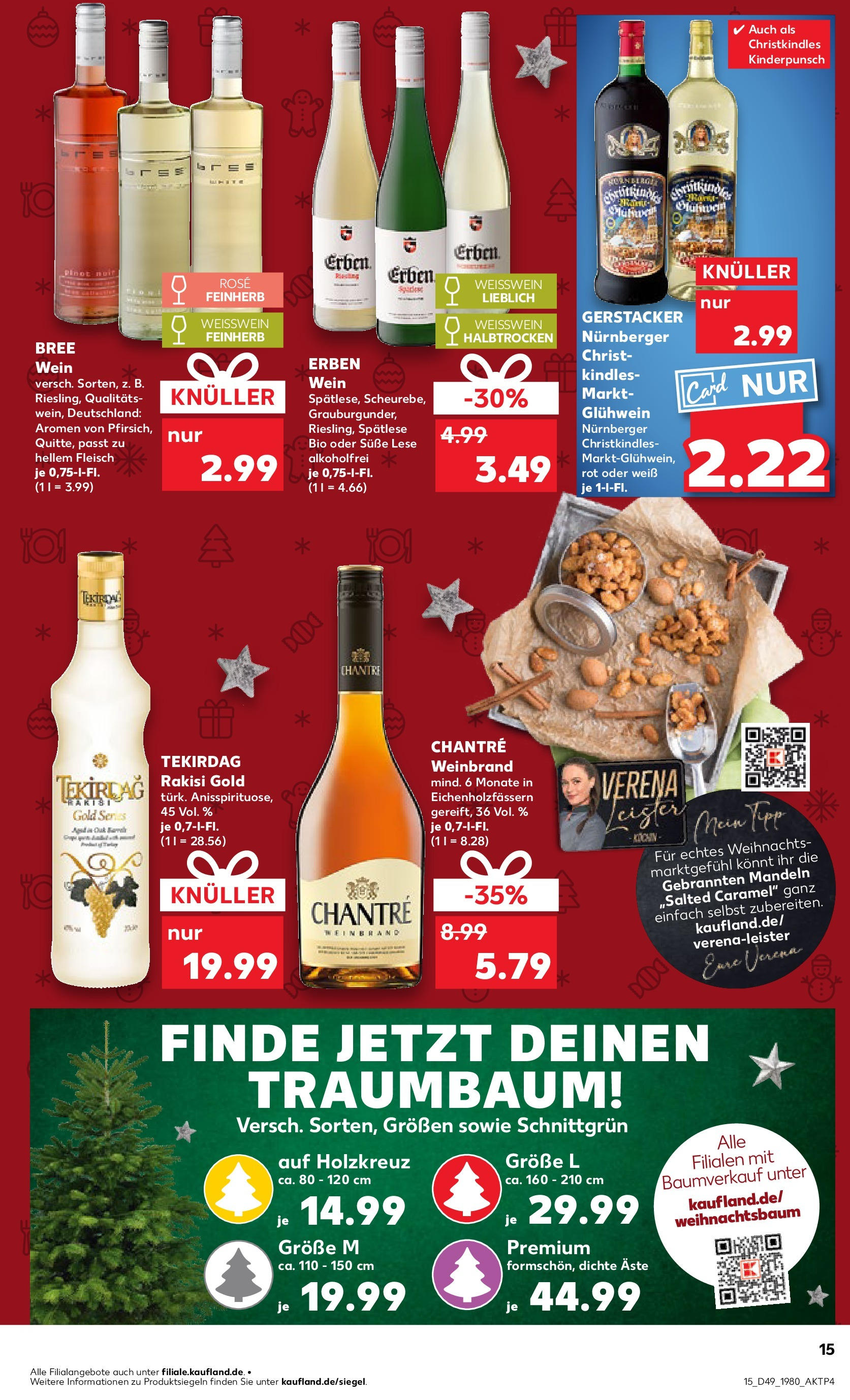 Kaufland - Kaufland: Wochenangebote (ab 04.12.2024) » Angebote Online zum Blättern | Seite: 15 | Produkte: Weißwein, Bree, Chantré, Wein