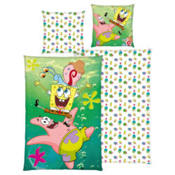 Baumwoll Wende Bettwäsche SpongeBob Renforce Multi Baumwolle B/L: ca. 135x200 cm