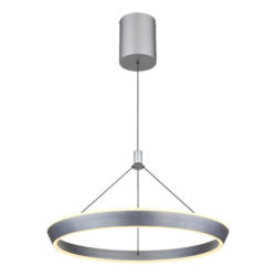 GLOBO LED-Pendelleuchte 67316 titanfarbig grau Silikon Aluminium Metall H/D: ca. 180x50 cm