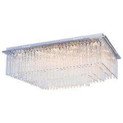 SPOT Light Deckenleuchte Euphoria 5971928 transparent Chrom Glas Metall B/H/T: ca. 55x30,3x80 cm