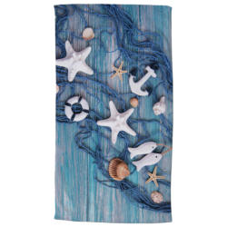 Strandtuch Kevin blau Polyester B/L: ca. 100x180 cm