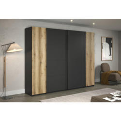 Kleiderschrank Esteban anthrazit B/H/T: ca. 270x210x60 cm