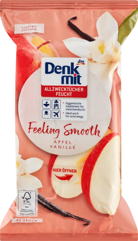 Denkmit Feuchte Allzwecktücher Feeling Smooth