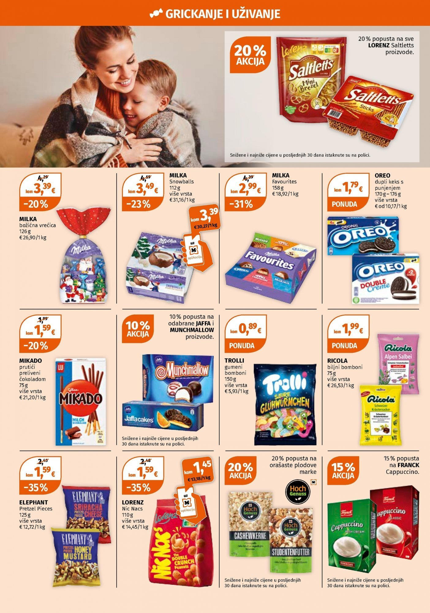 Katalog Müller novi od 02.12.2024 na listanje > letak digitalni | Stranica: 14 | Proizvodi: Bomboni, Keks, Milka, Cappuccino